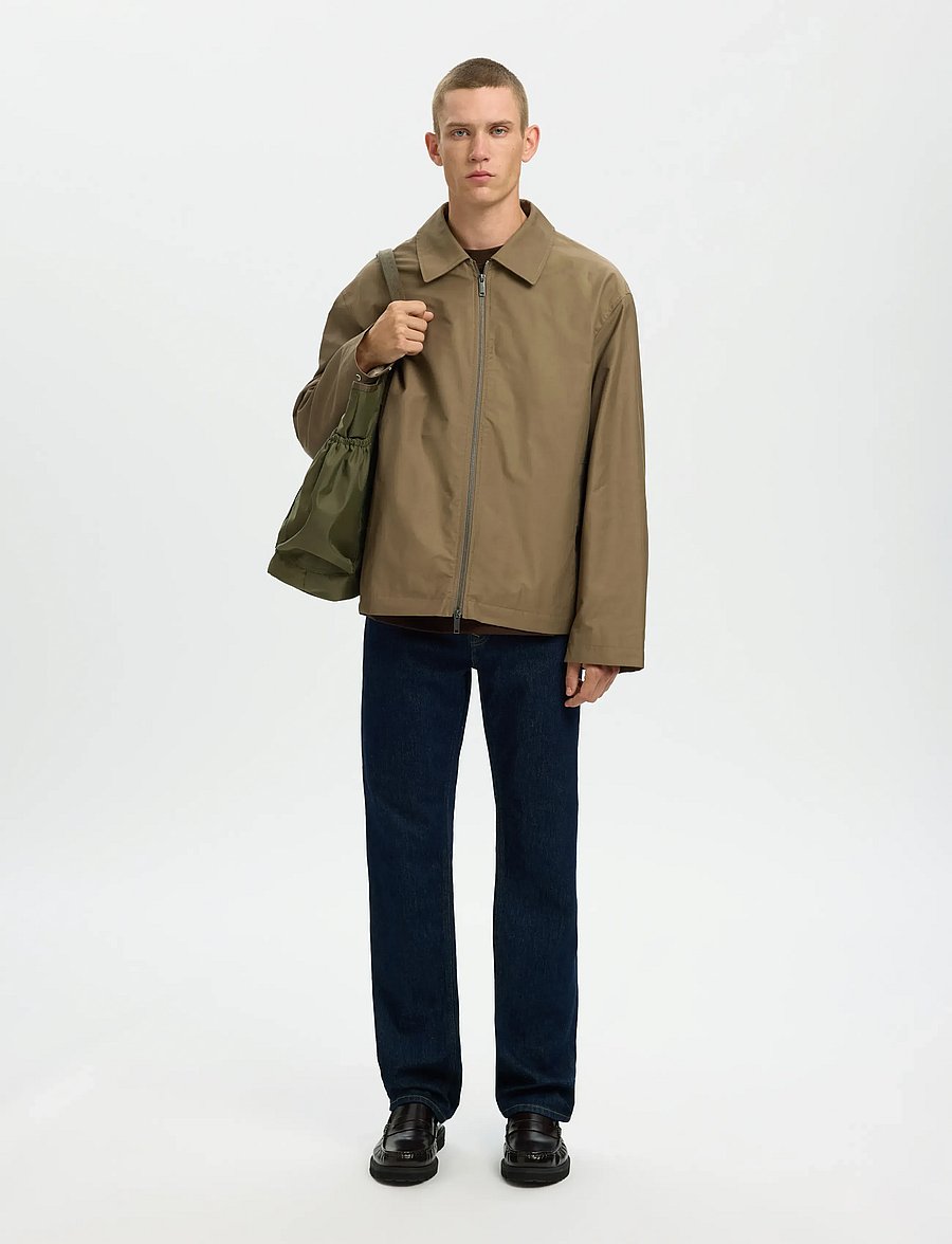 Selected - SLHCEDRIC UNPADDED BLOUSON - forårsjakker - caribou - 4