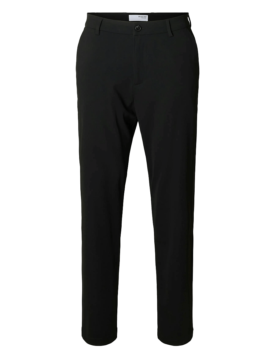 Selected - SLH172-SLIM TAPE LORENT FLEX PANTS NOOS - dressbukser - black - 1