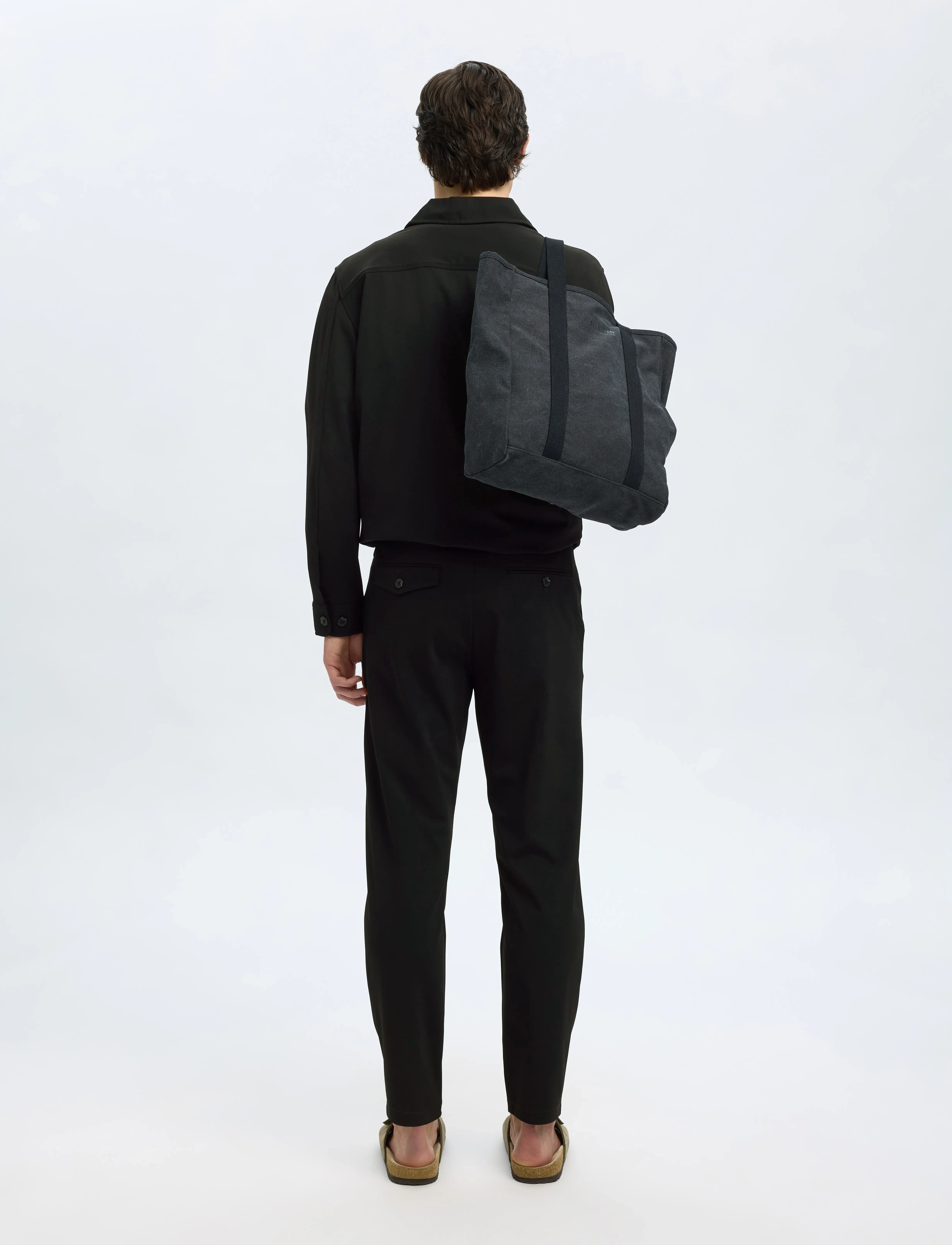 Selected - SLH172-SLIM TAPE LORENT FLEX PANTS NOOS - habitbukser - black - 2