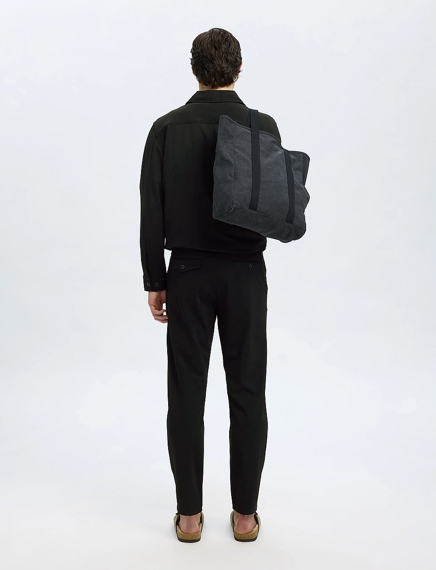 Selected - SLH172-SLIM TAPE LORENT FLEX PANTS NOOS - dressbukser - black - 2