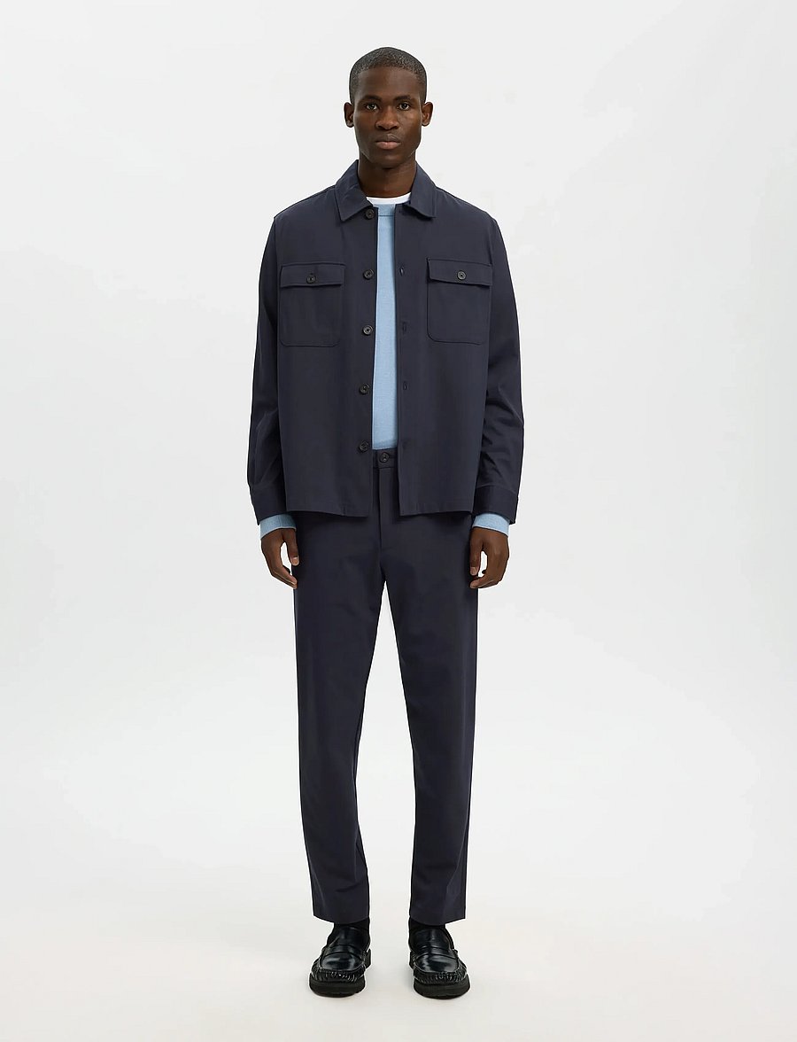 Selected - SLH172-SLIM TAPE LORENT FLEX PANTS NOOS - habitbukser - dark sapphire - 3