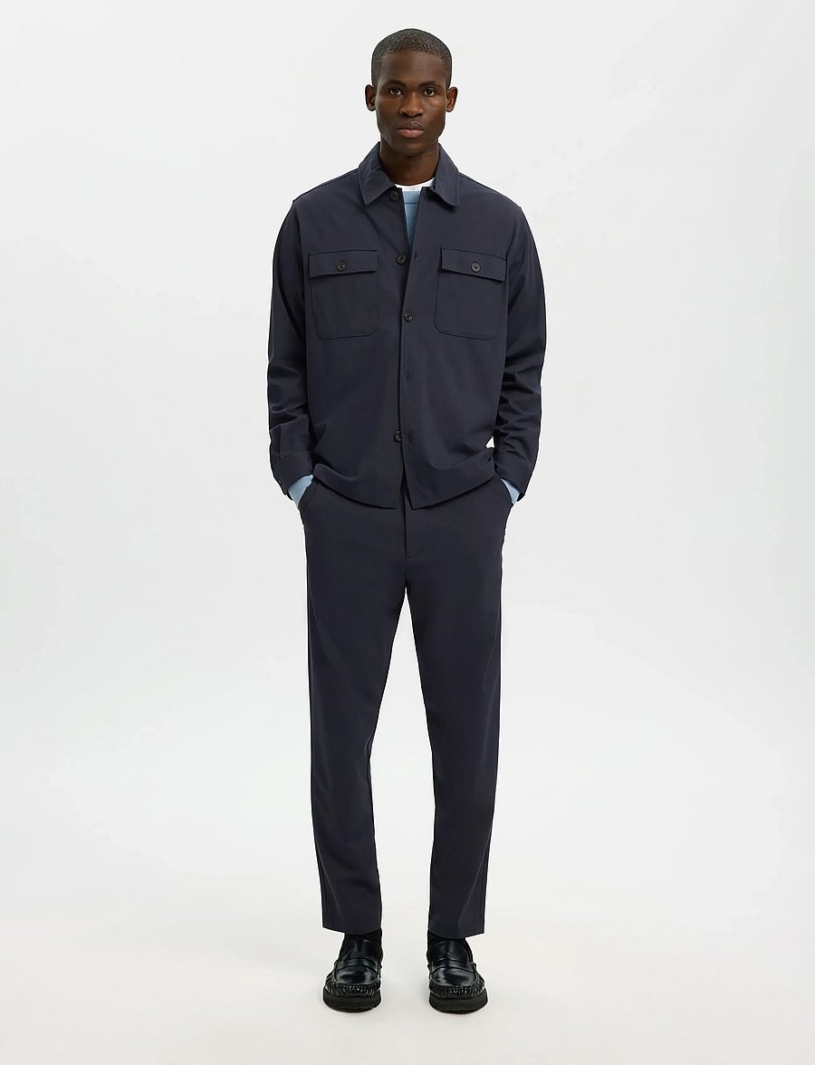 Selected - SLH172-SLIM TAPE LORENT FLEX PANTS NOOS - anzugshosen - dark sapphire - 5