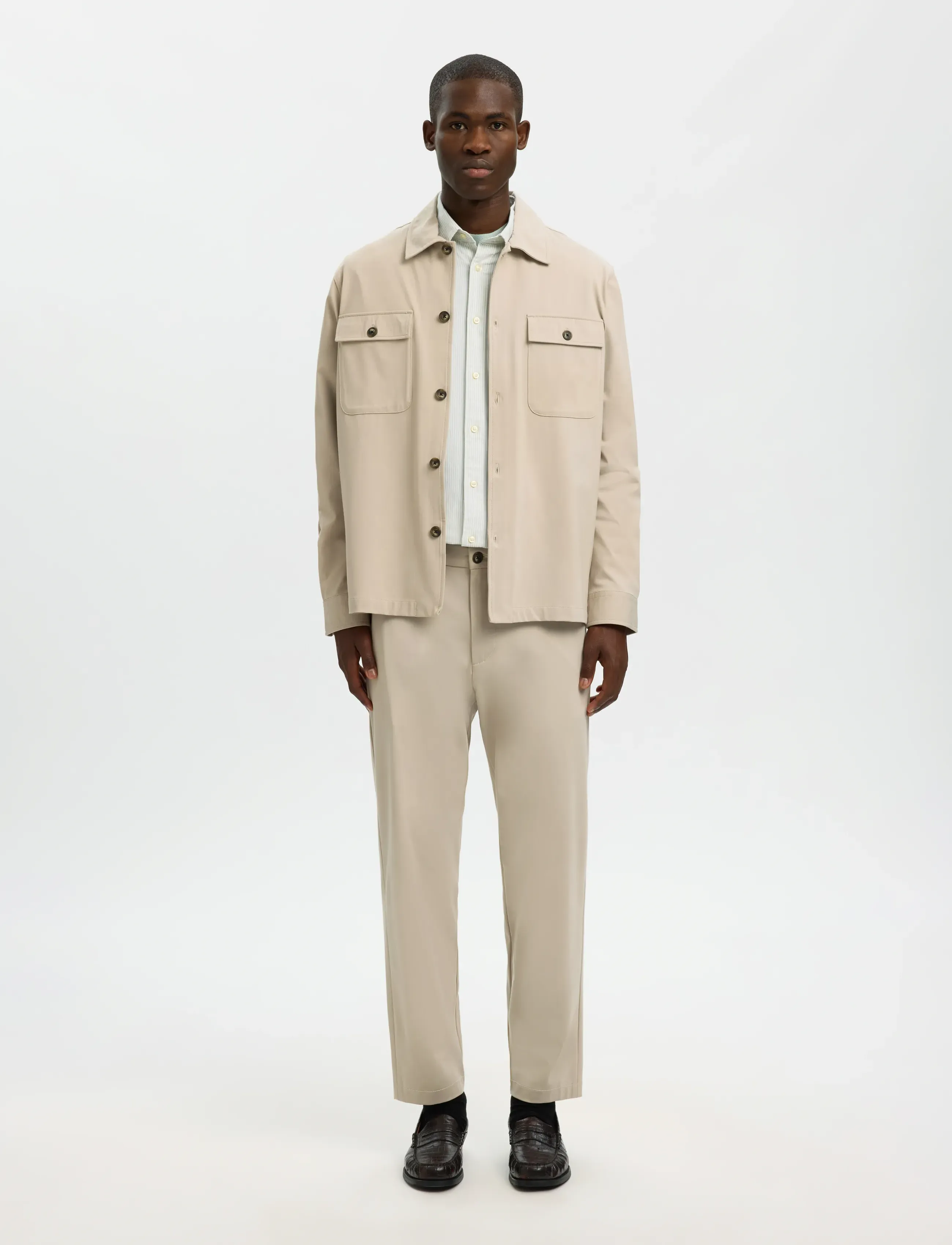 Selected - SLH172-SLIM TAPE LORENT FLEX PANTS NOOS - habitbukser - pure cashmere - 3
