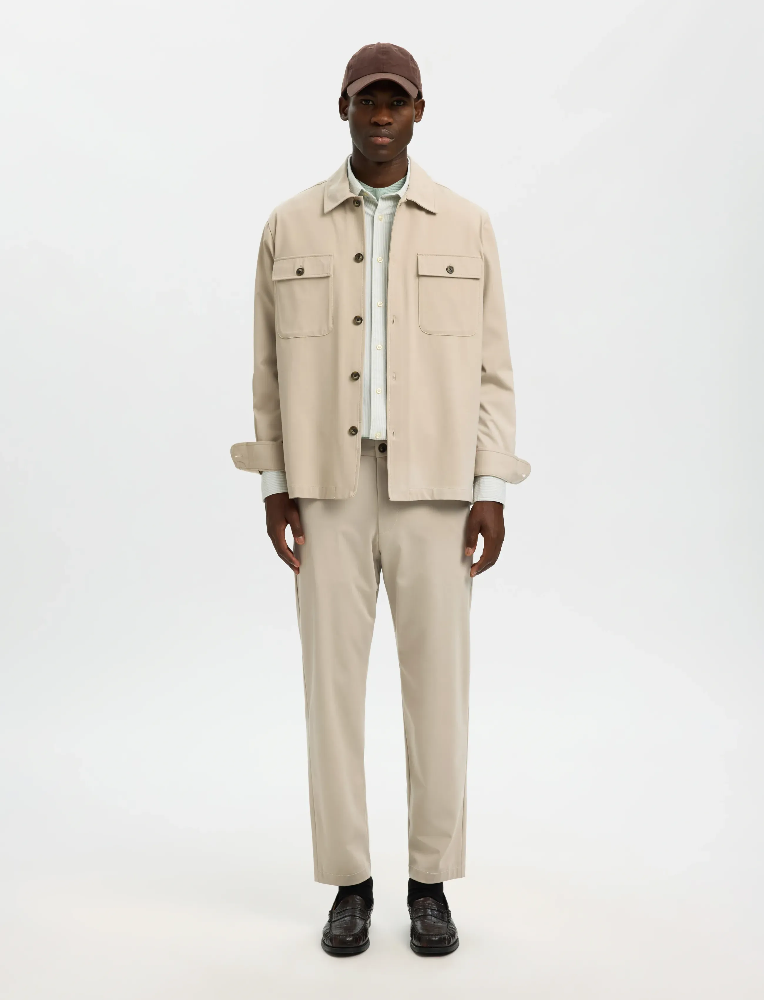 Selected - SLH172-SLIM TAPE LORENT FLEX PANTS NOOS - pantalons habillés - pure cashmere - 5