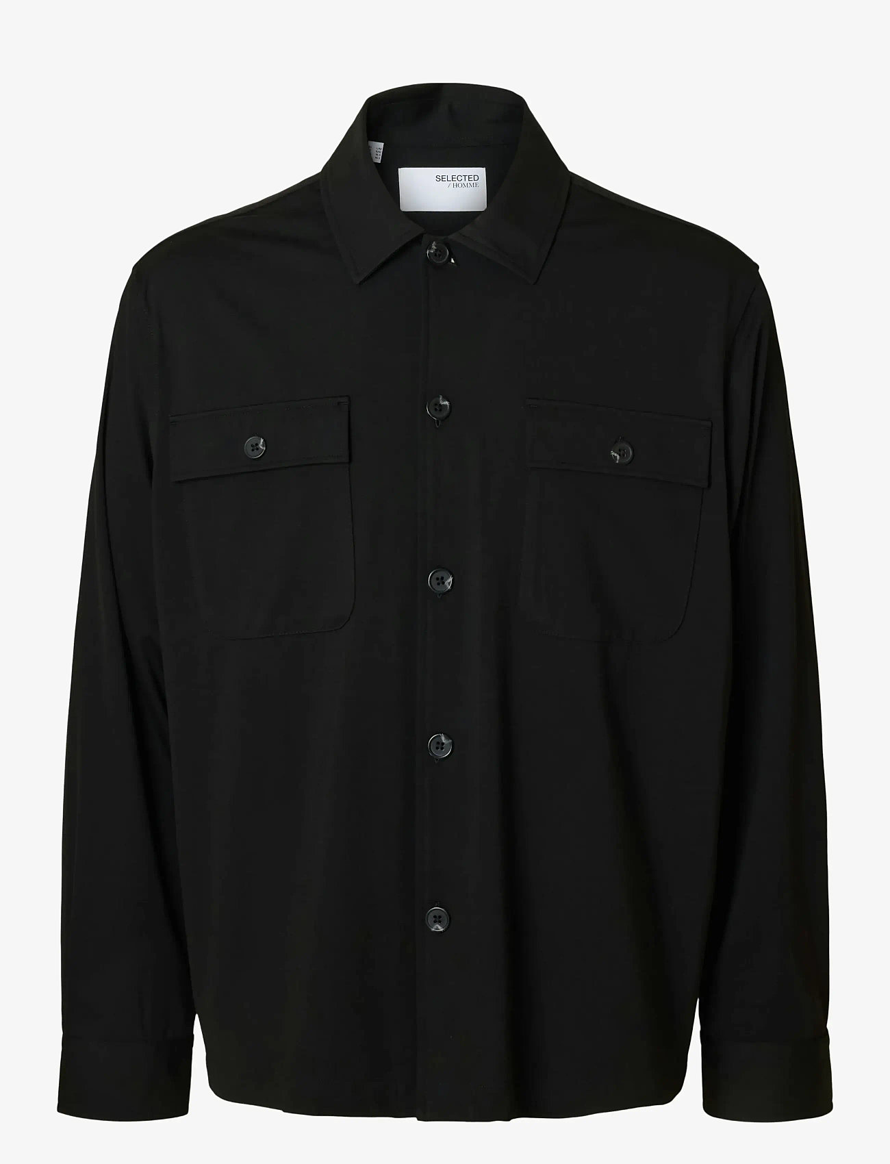 Selected - SLHREG LORENT BI-STRETCH OVERSHIRT NOOS - kollektioner - black - 1