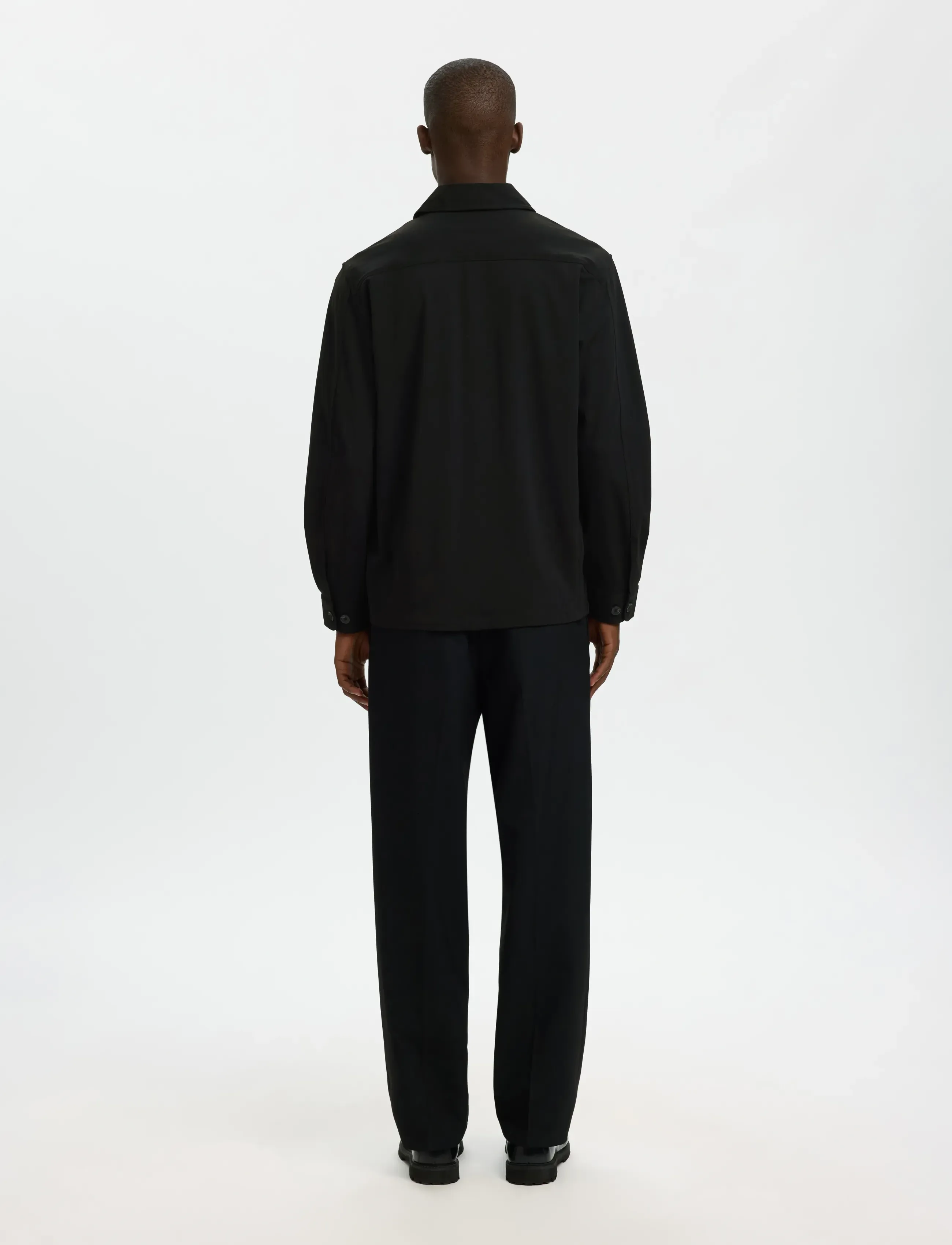 Selected - SLHREG LORENT BI-STRETCH OVERSHIRT NOOS - mallistot - black - 2