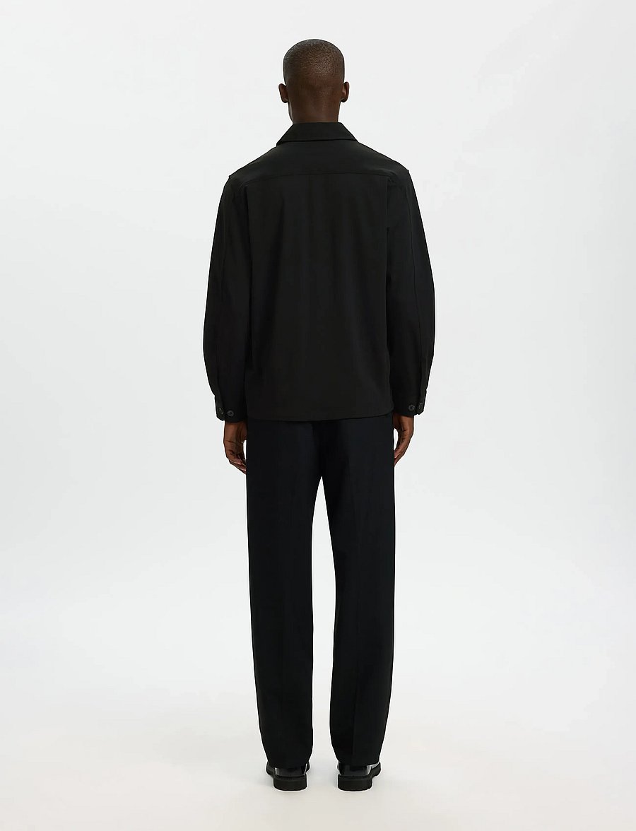 Selected - SLHREG LORENT BI-STRETCH OVERSHIRT NOOS - Überhemden - black - 2