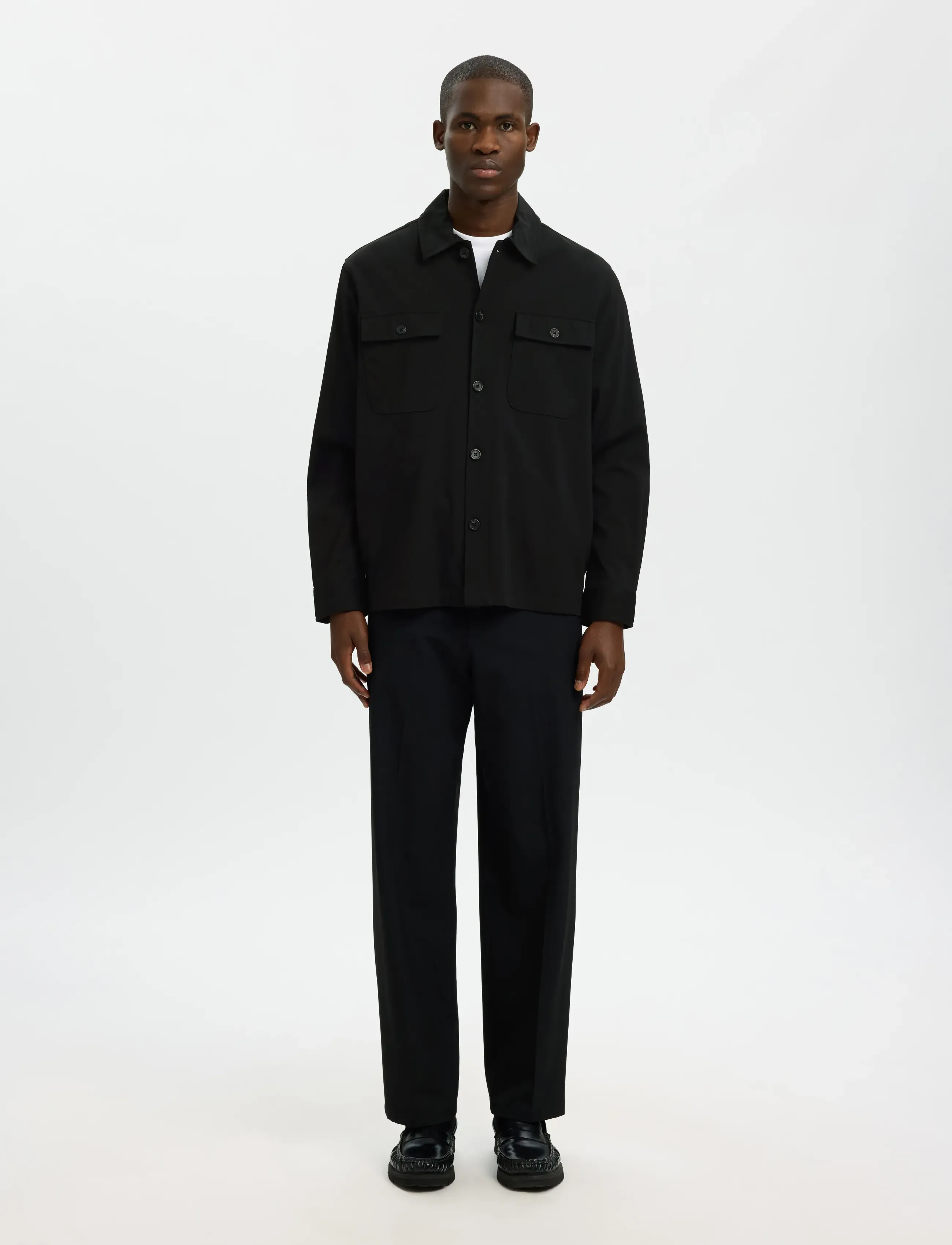 Selected - SLHREG LORENT BI-STRETCH OVERSHIRT NOOS - mallistot - black - 3
