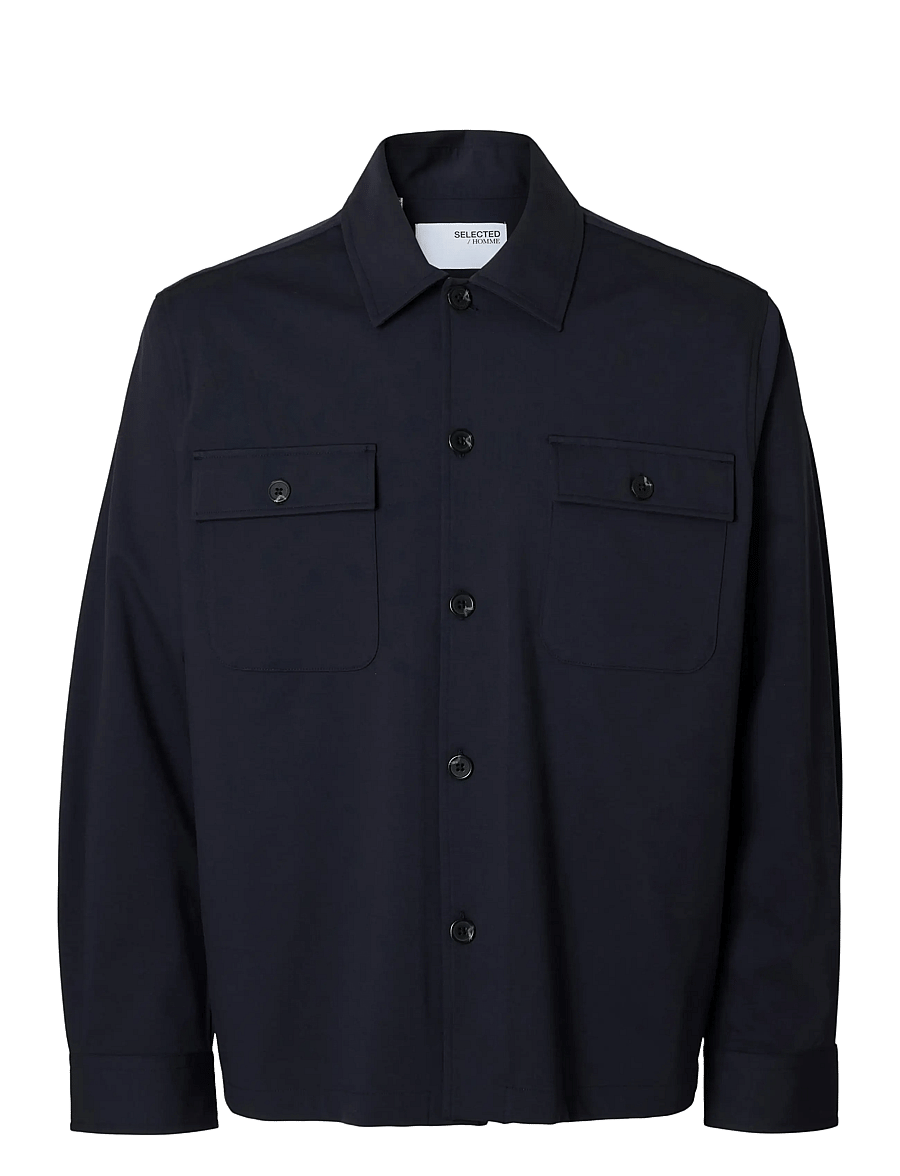 Selected - SLHREG LORENT BI-STRETCH OVERSHIRT NOOS - Überhemden - dark sapphire - 1