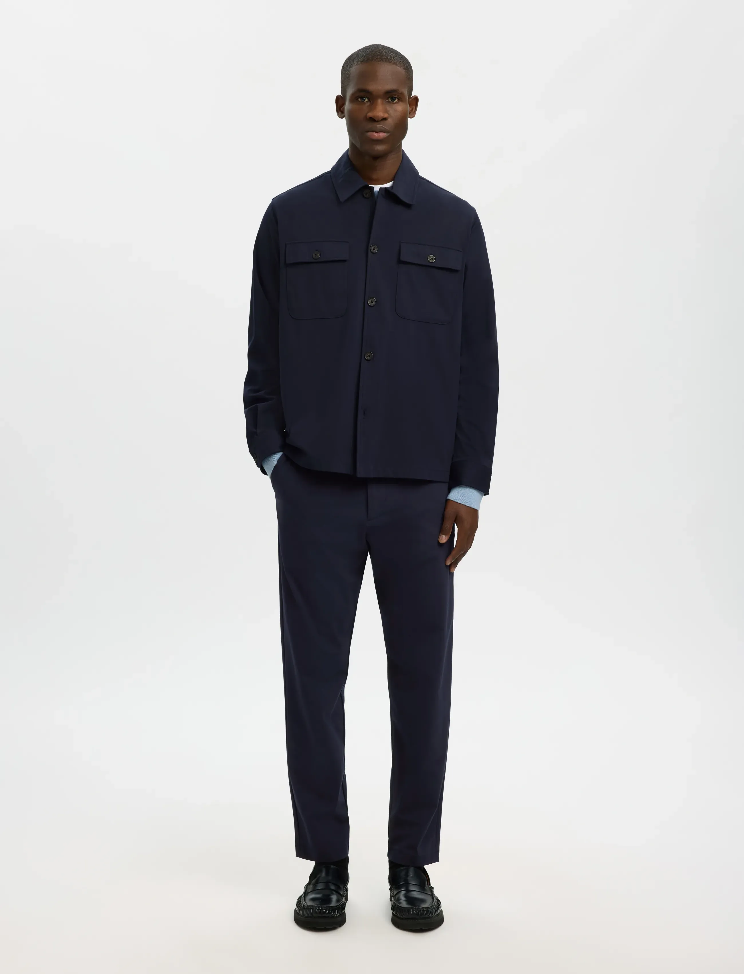 Selected - SLHREG LORENT BI-STRETCH OVERSHIRT NOOS - achetez selon l'occasion - dark sapphire - 3