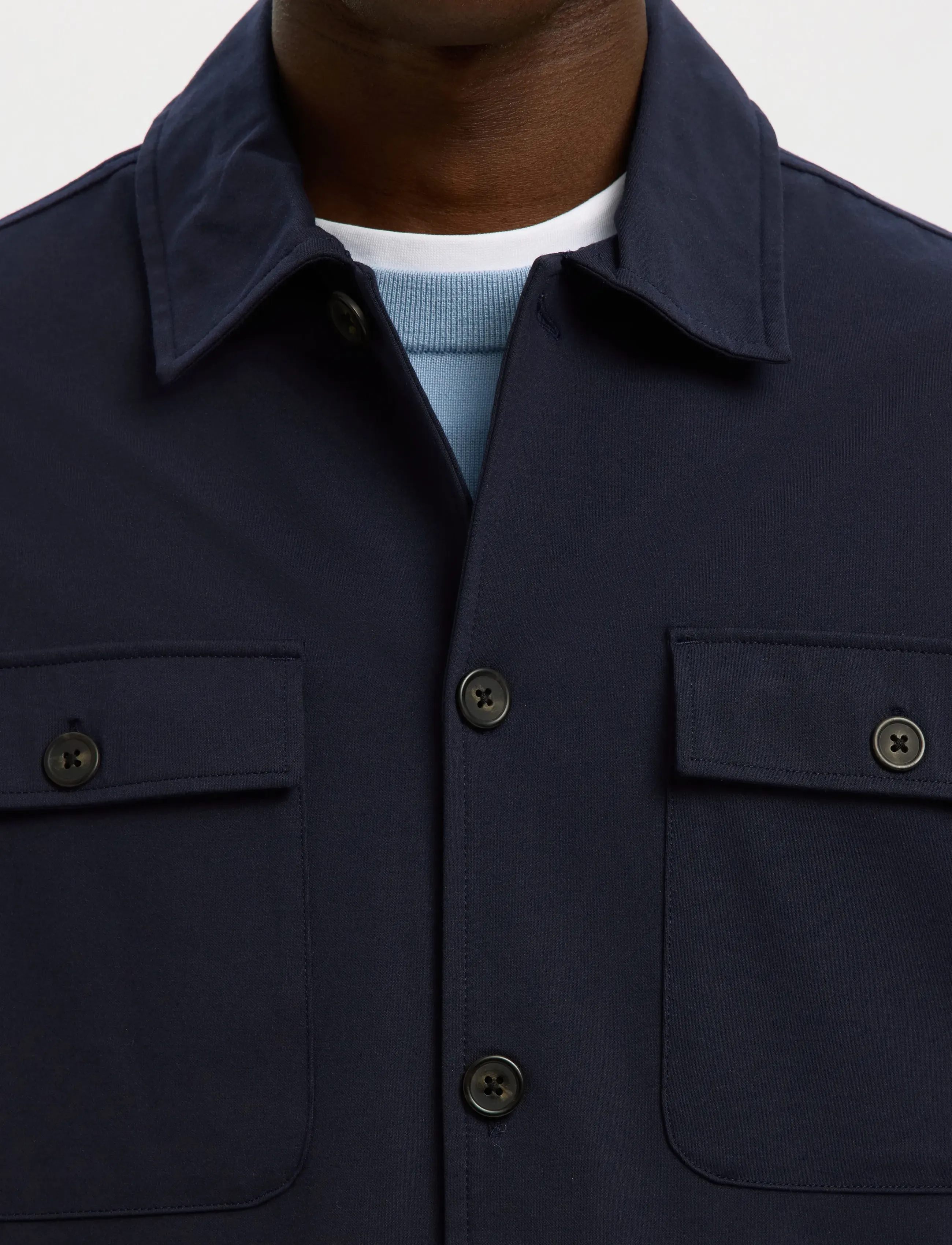 Selected - SLHREG LORENT BI-STRETCH OVERSHIRT NOOS - achetez selon l'occasion - dark sapphire - 4