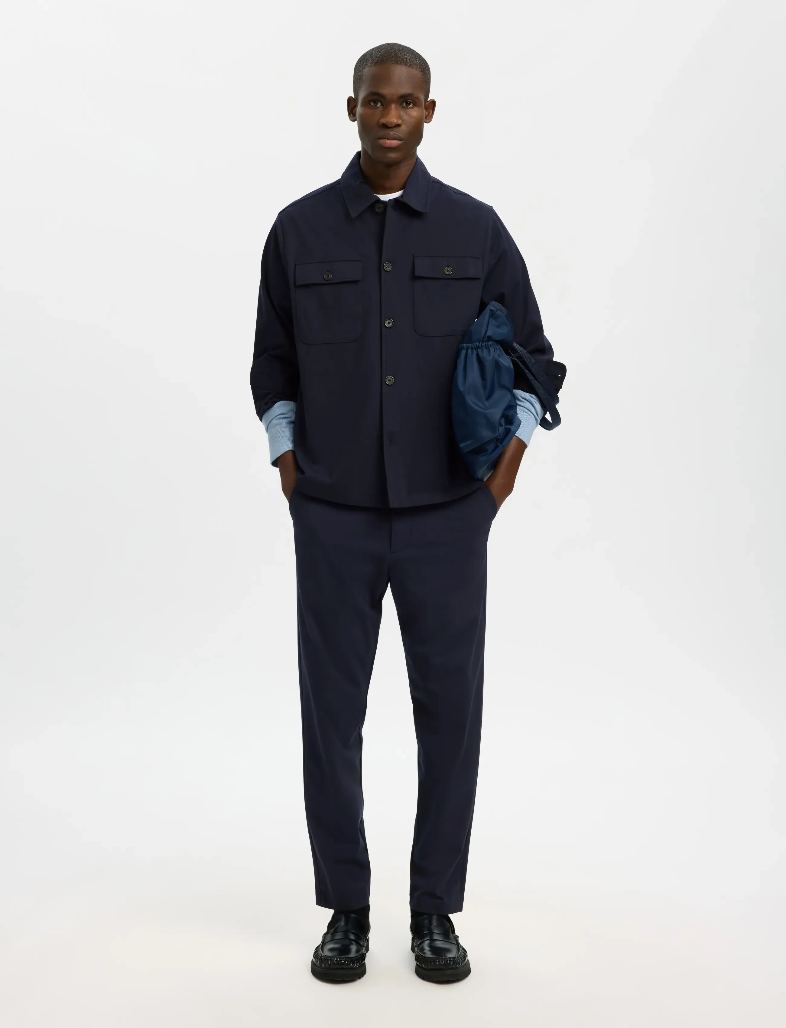 Selected - SLHREG LORENT BI-STRETCH OVERSHIRT NOOS - achetez selon l'occasion - dark sapphire - 5