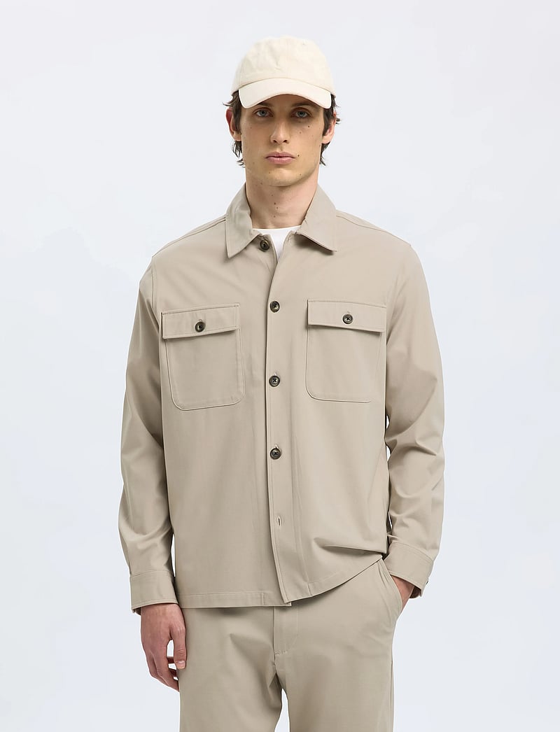 Selected - SLHREG LORENT BI-STRETCH OVERSHIRT NOOS - kollektsioonid - pure cashmere - 0
