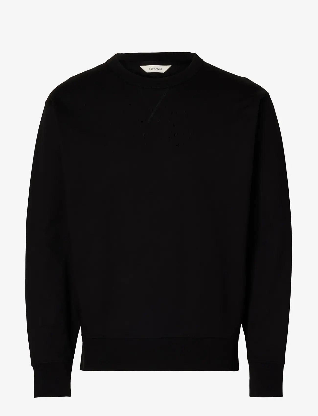 Selected - SLHRELAXLUKE LS SWEAT CREW NECK NOOS - sweats - black - 1