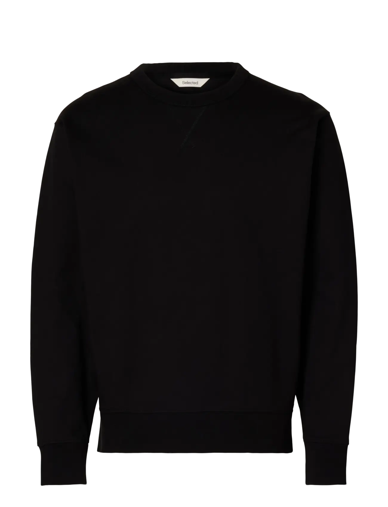 Selected SLMRELAXLUKE LS SWEAT CREW NECK NOOS - Sweatshirts & hættetrøjer - BLACK / black