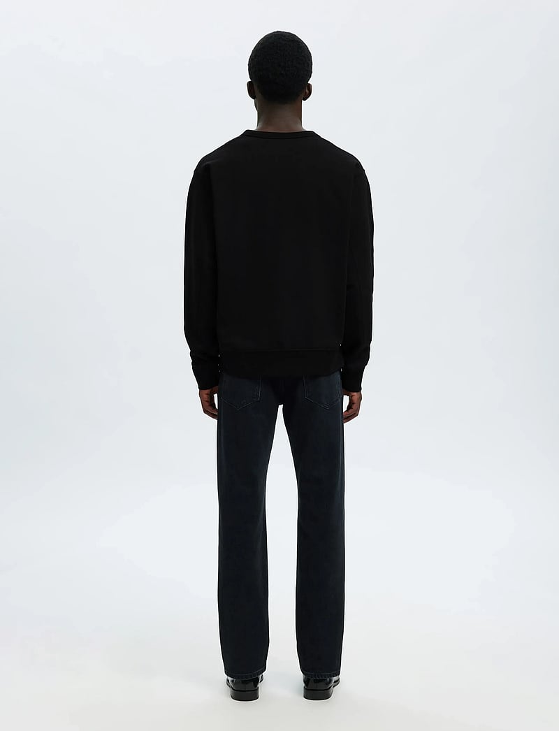 Selected - SLHRELAXLUKE LS SWEAT CREW NECK NOOS - sweats - black - 2