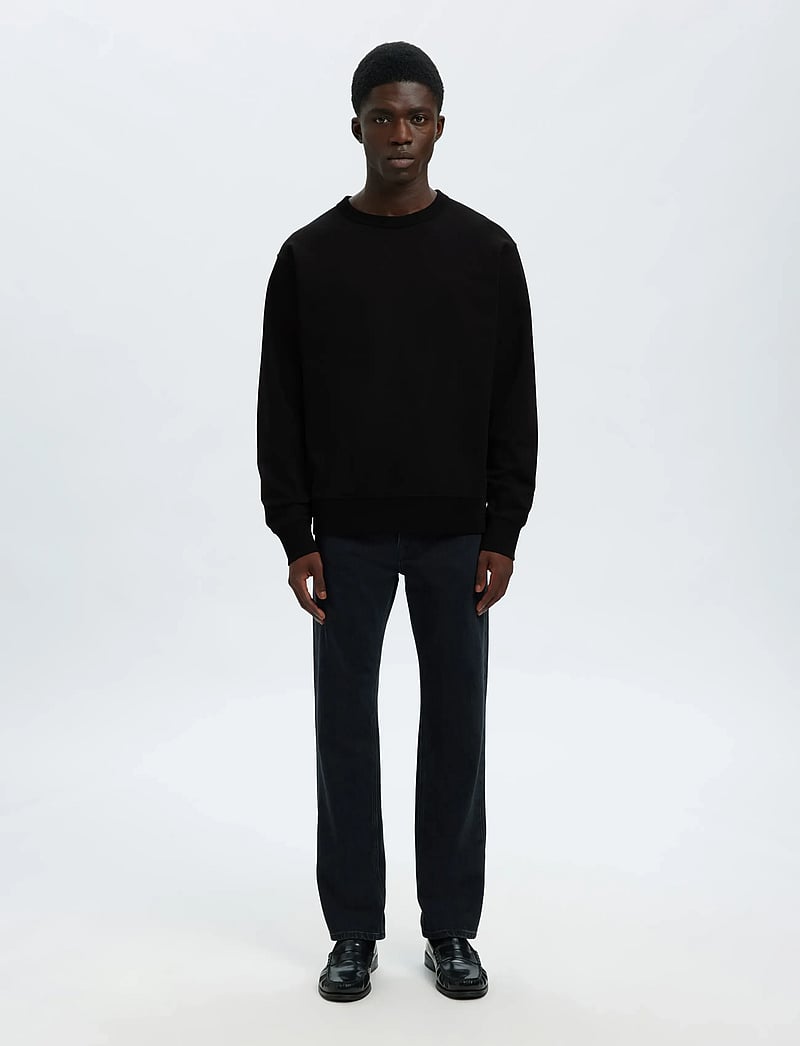 Selected - SLHRELAXLUKE LS SWEAT CREW NECK NOOS - sweats - black - 3