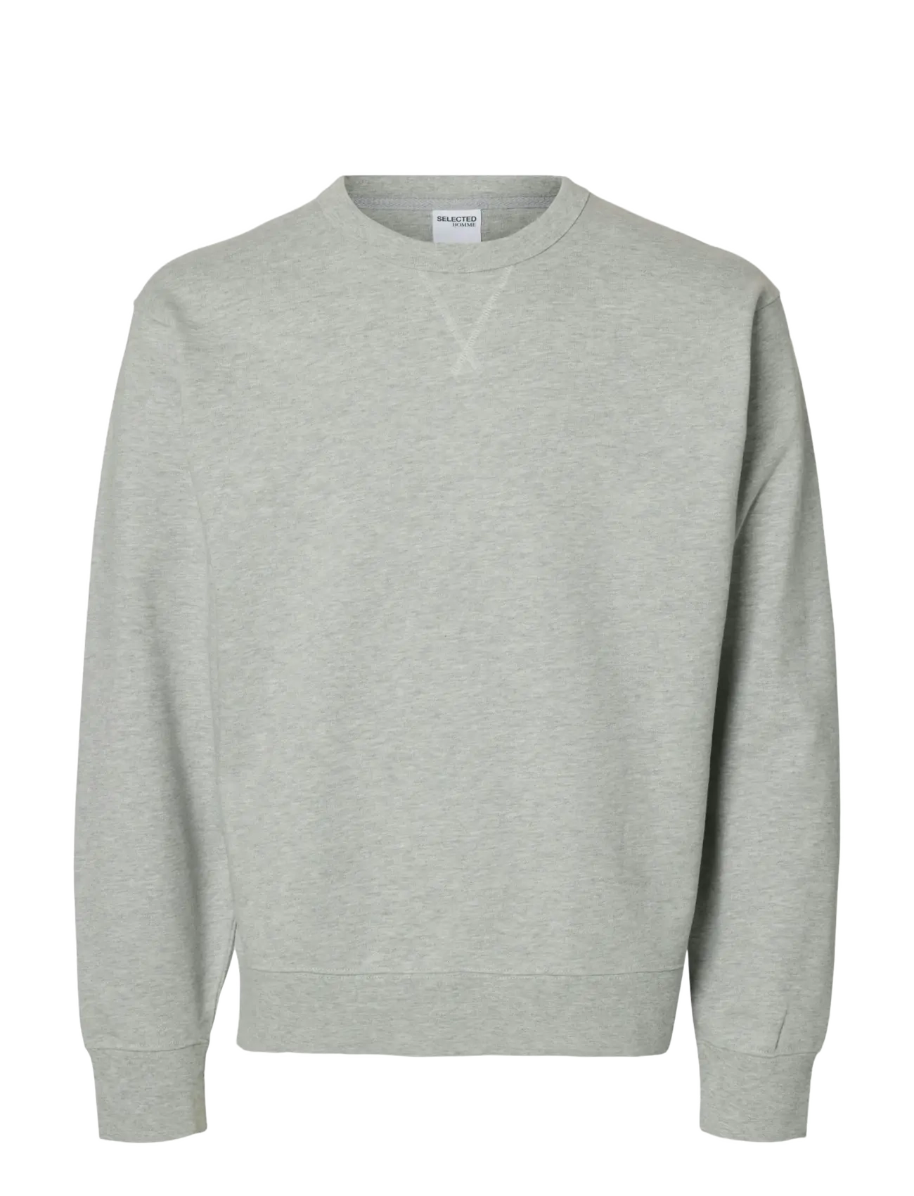 Selected SLMRELAXLUKE LS SWEAT CREW NECK NOOS - Sweatshirts & hættetrøjer - LIGHT GREY MELANGE / grey