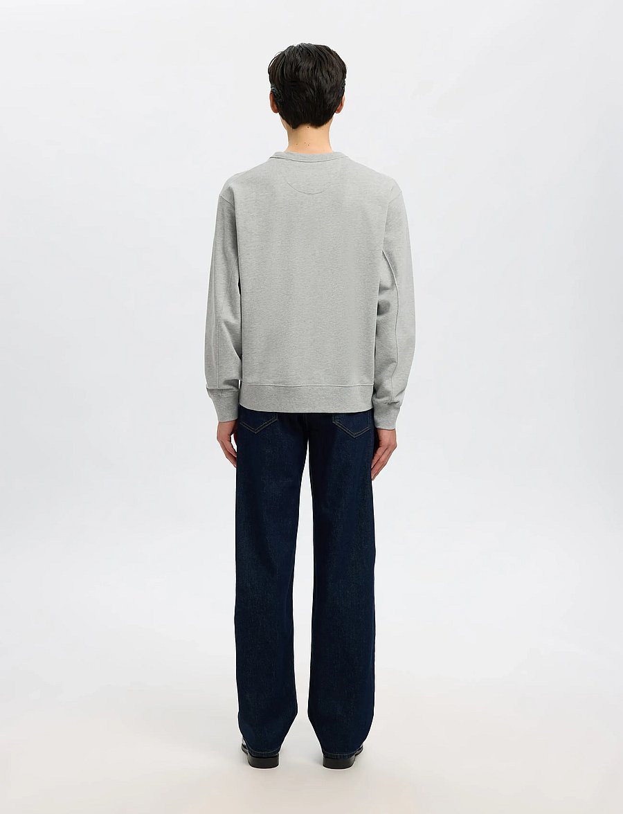 Selected - SLHRELAXLUKE LS SWEAT CREW NECK NOOS - osta olukorra järgi - light grey melange - 2