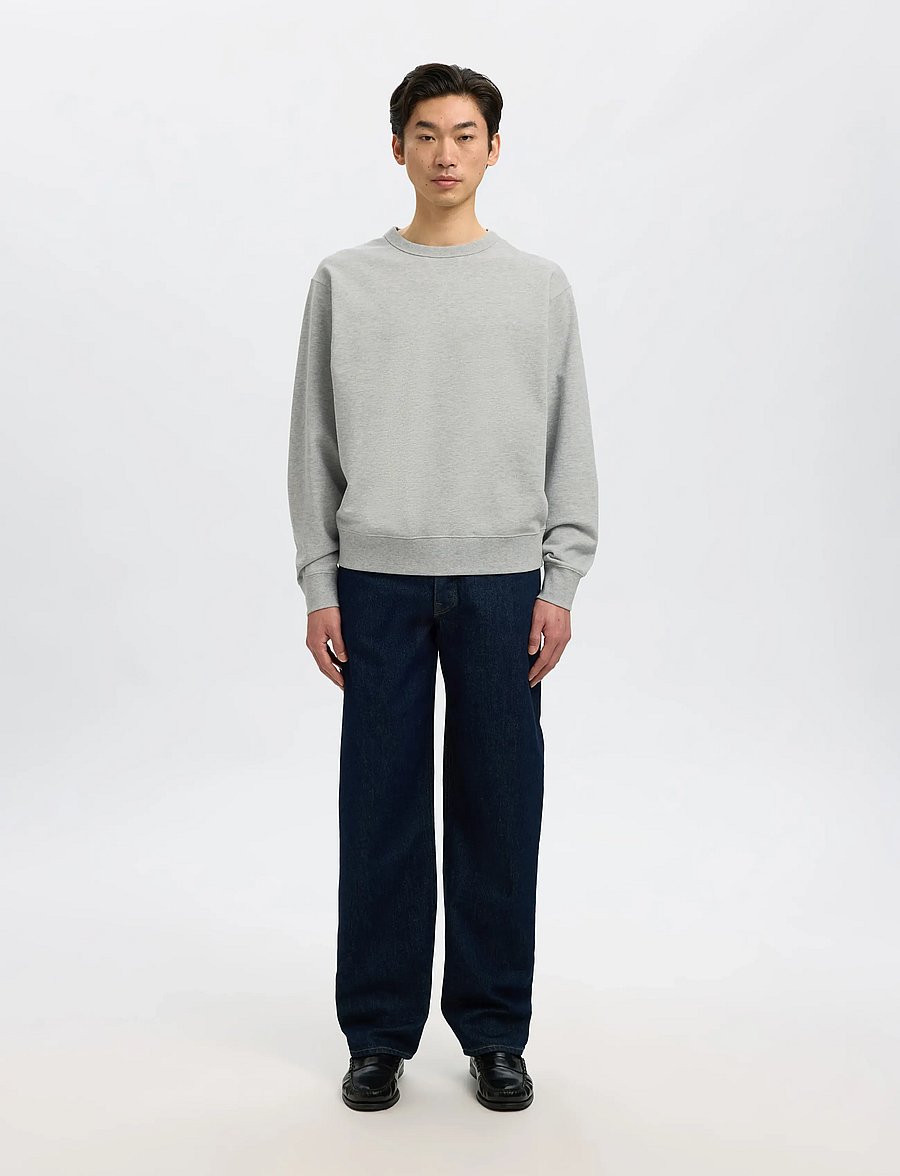 Selected - SLHRELAXLUKE LS SWEAT CREW NECK NOOS - osta olukorra järgi - light grey melange - 3