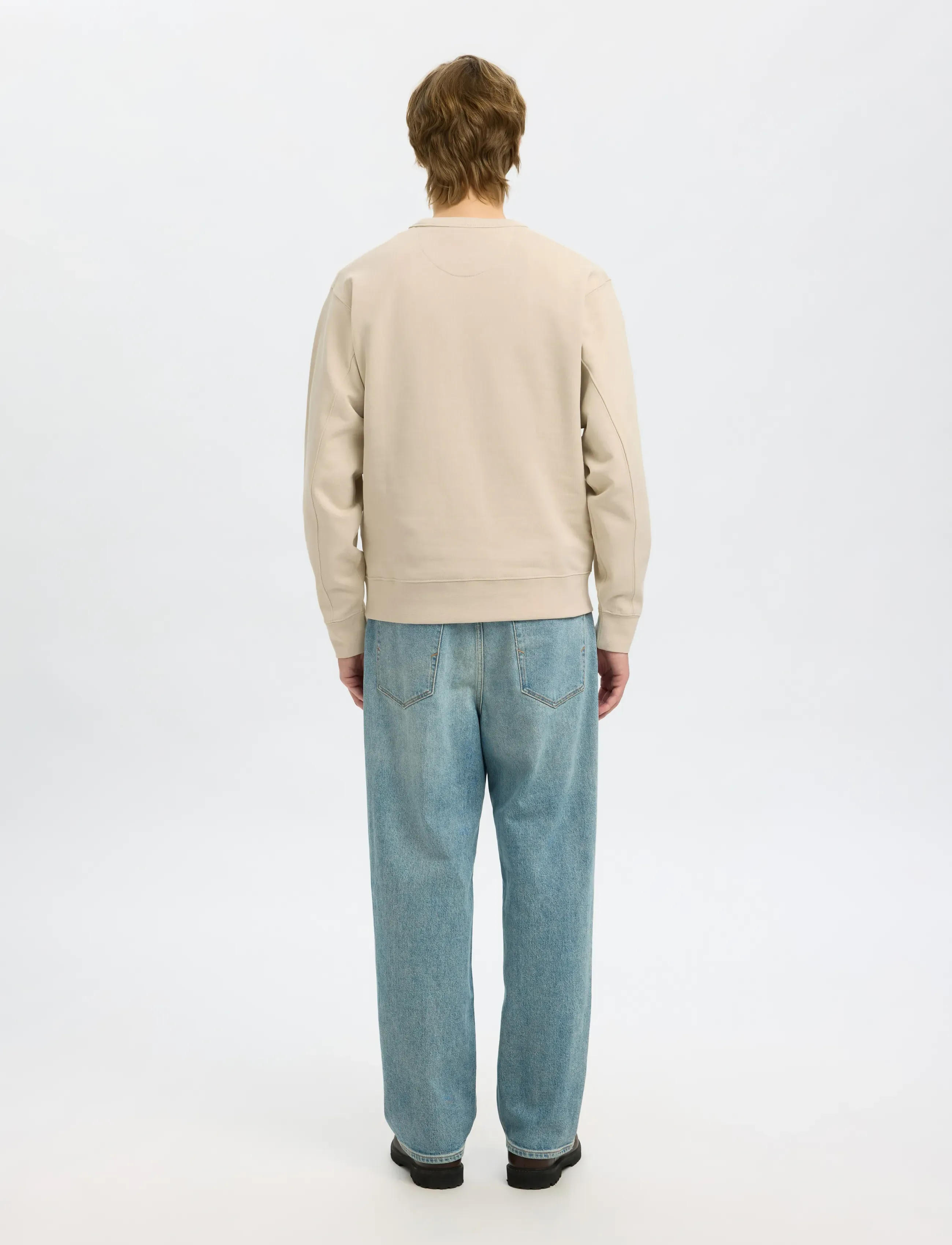 Selected - SLHRELAXLUKE LS SWEAT CREW NECK NOOS - shop efter anledning - oatmeal - 2