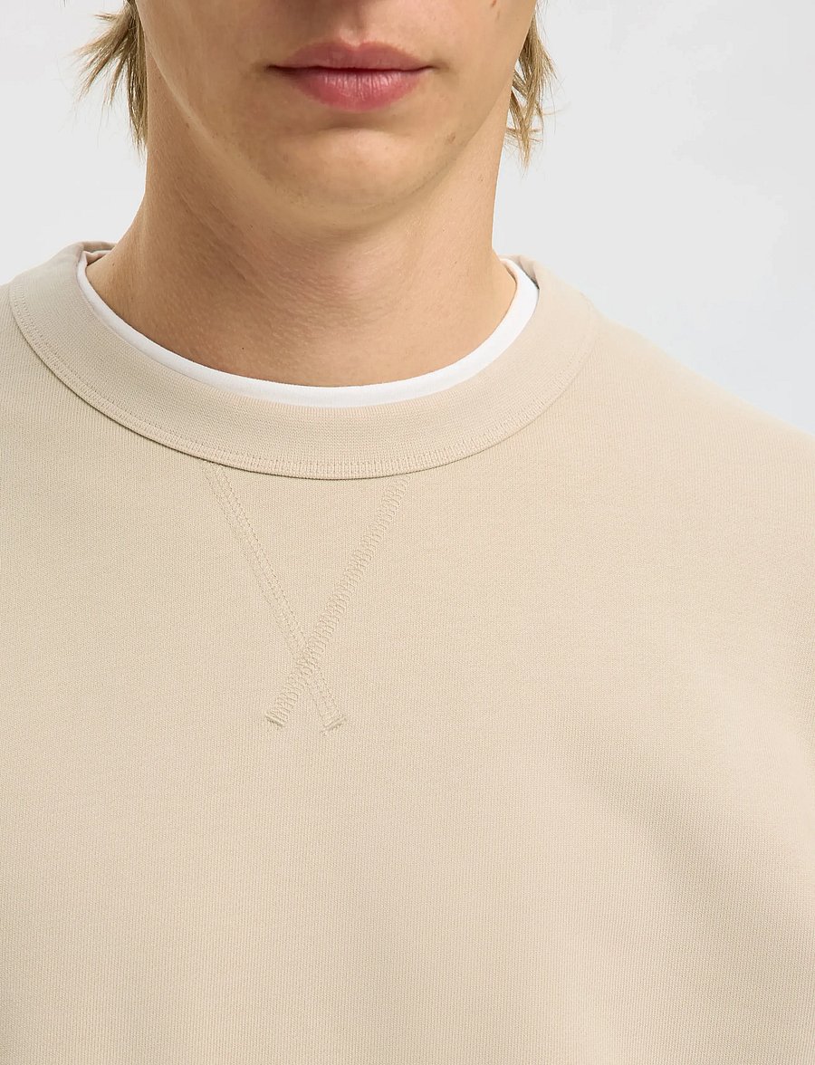 Selected - SLHRELAXLUKE LS SWEAT CREW NECK NOOS - shop efter anledning - oatmeal - 4