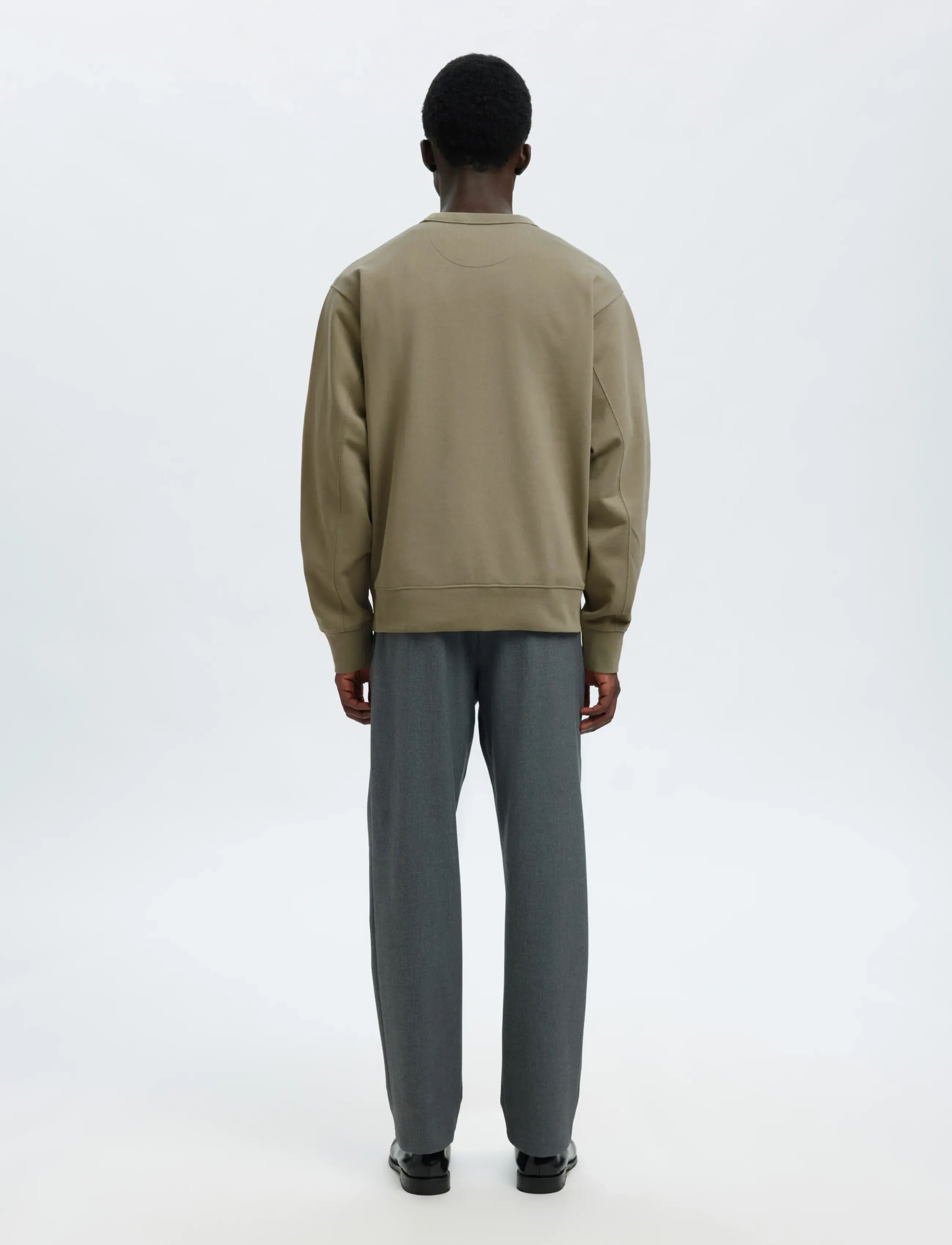 Selected - SLHRELAXLUKE LS SWEAT CREW NECK NOOS - shop efter anledning - vetiver - 2