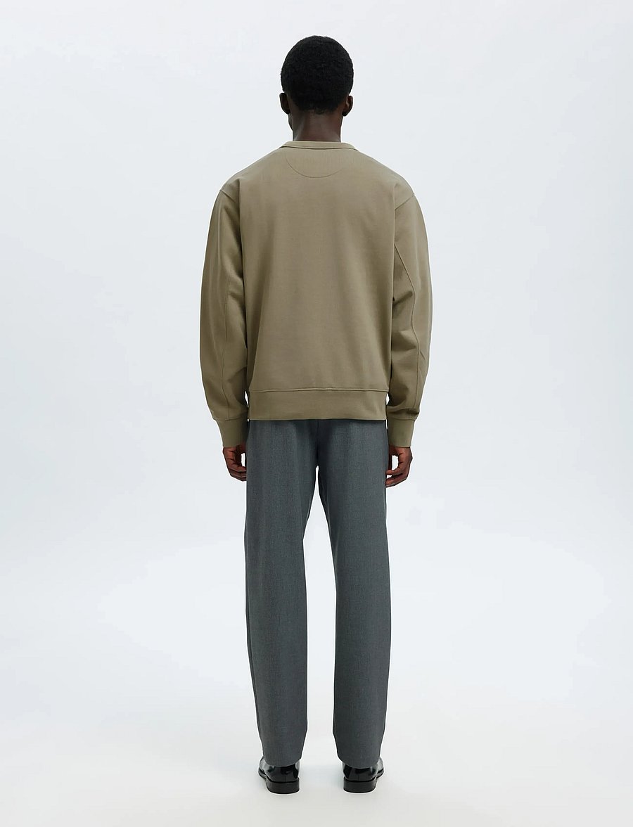 Selected - SLHRELAXLUKE LS SWEAT CREW NECK NOOS - shop efter anledning - vetiver - 2