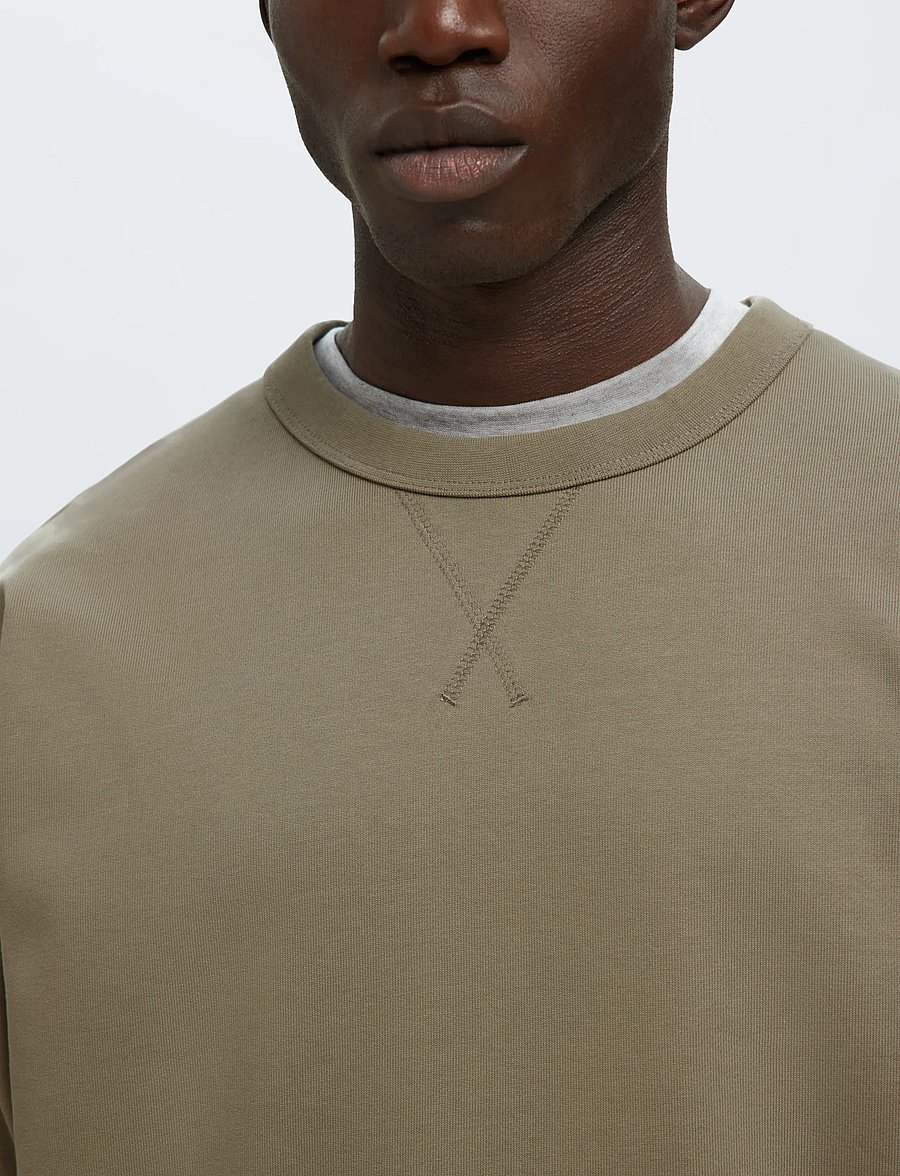 Selected - SLHRELAXLUKE LS SWEAT CREW NECK NOOS - shop efter anledning - vetiver - 3