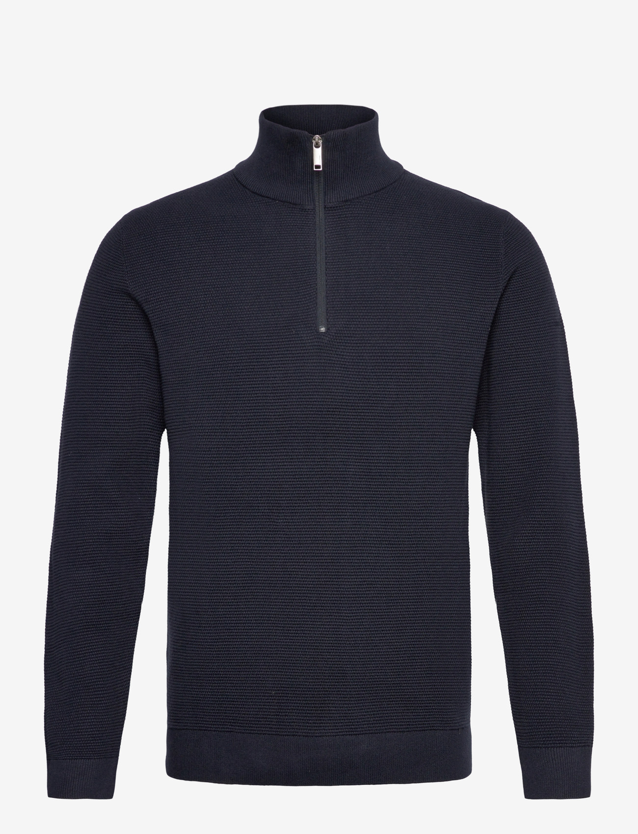 Selected - SLHROSS LS KNIT STRUCTURE HALF ZIP NOOS - halfzip strik - dark sapphire - 0