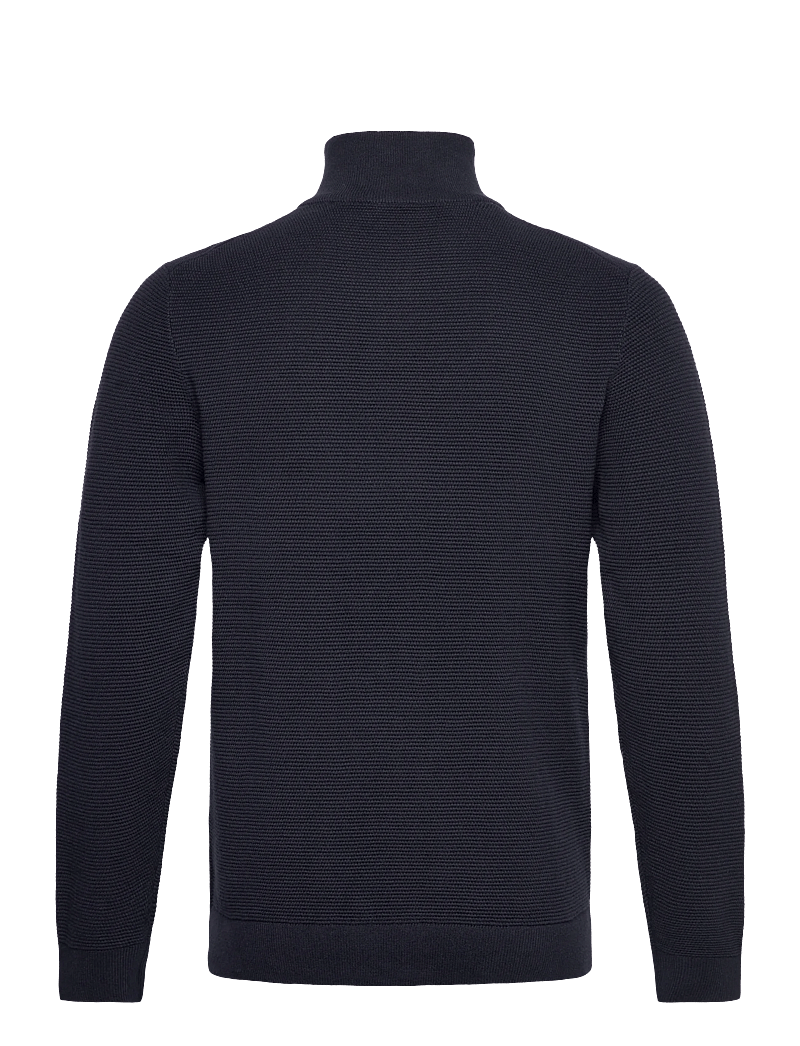 Selected - SLHROSS LS KNIT STRUCTURE HALF ZIP NOOS - halfzip strik - dark sapphire - 1