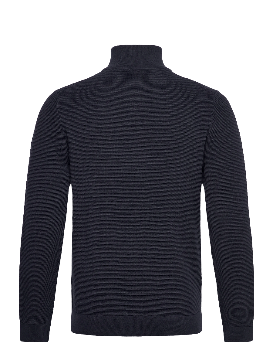 Selected - SLHROSS LS KNIT STRUCTURE HALF ZIP NOOS - halfzip strik - dark sapphire - 2