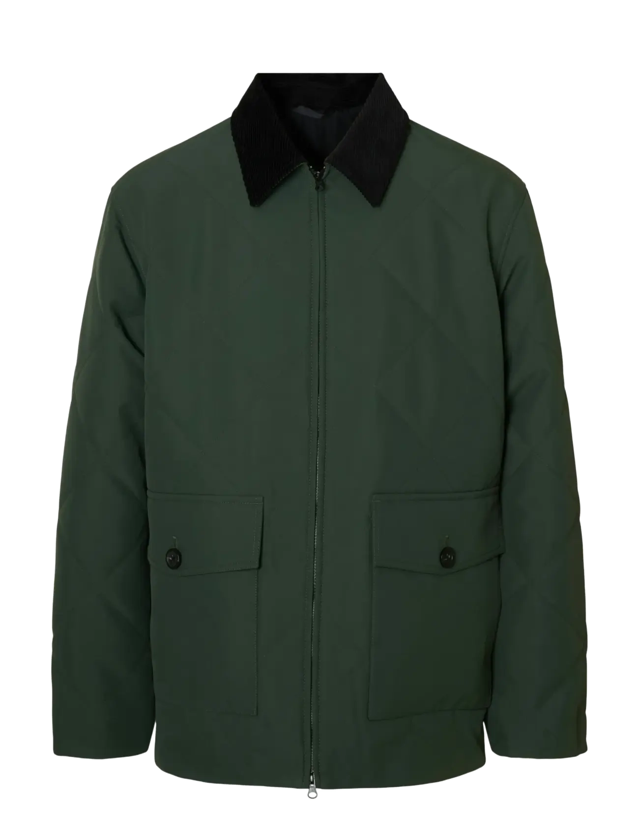 SELECTED Slhcarlos Quilted Jkt Grün - S - Herren