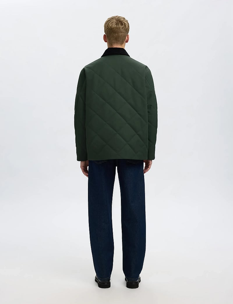 Selected - SLHCARLOS QUILTED JKT - herbstjacken - kalamata - 2