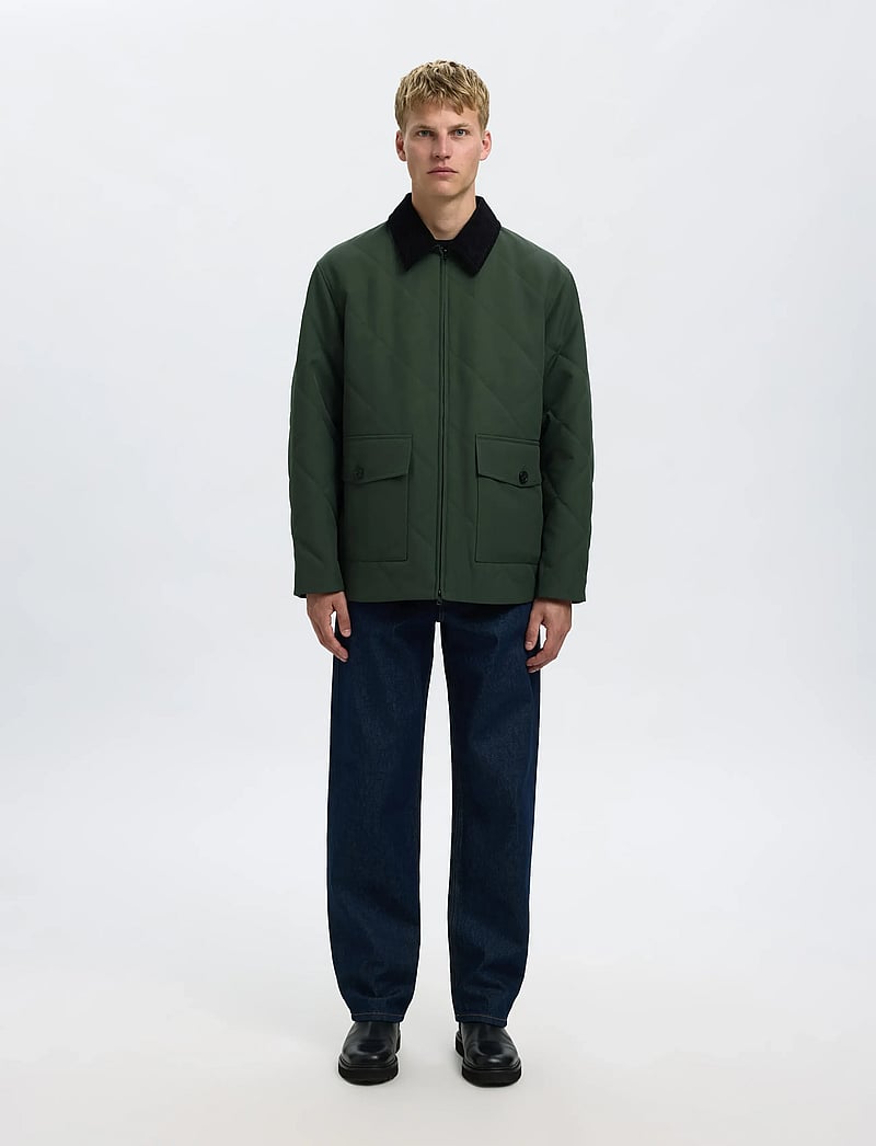 Selected - SLHCARLOS QUILTED JKT - herbstjacken - kalamata - 3