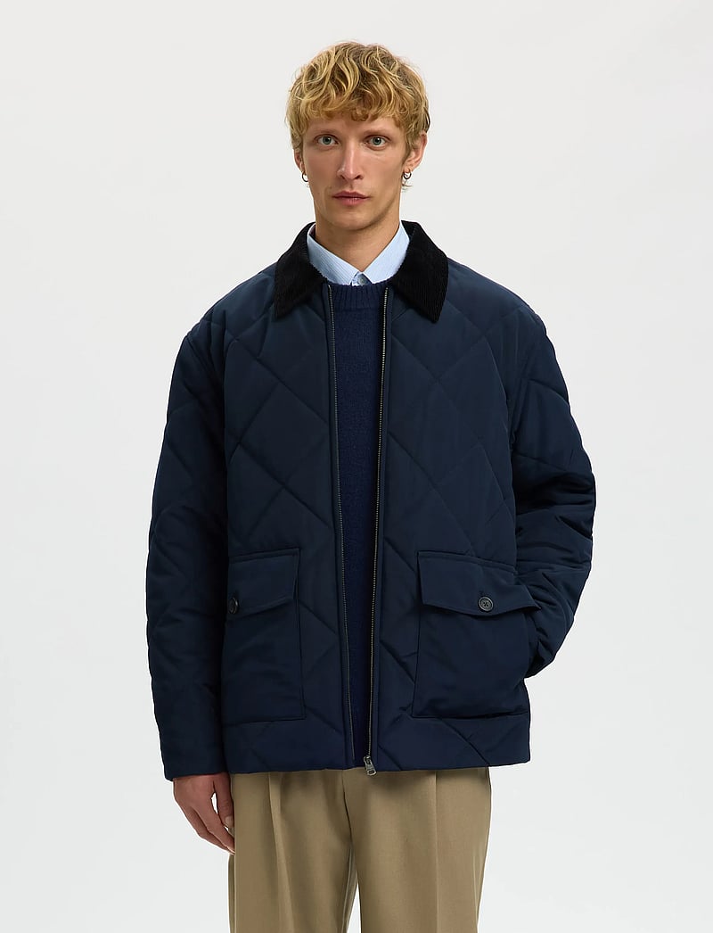 Selected - SLHCARLOS QUILTED JKT - kevättakit - sky captain - 0