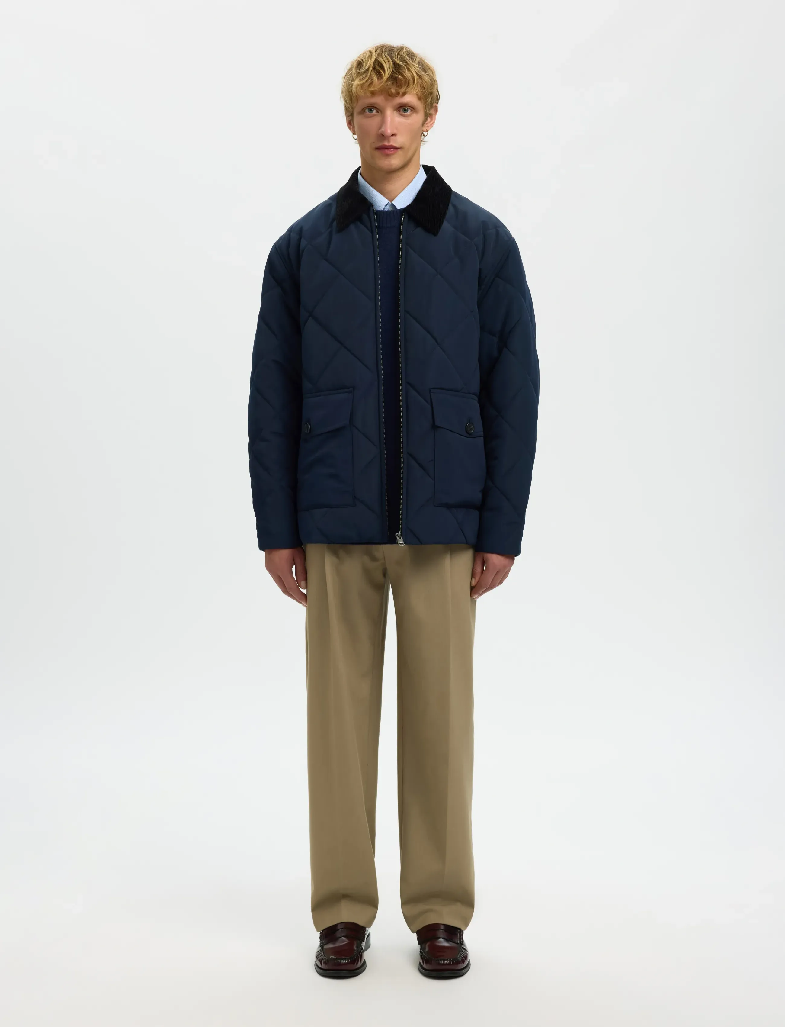 Selected - SLHCARLOS QUILTED JKT - frühlingsjacken - sky captain - 4
