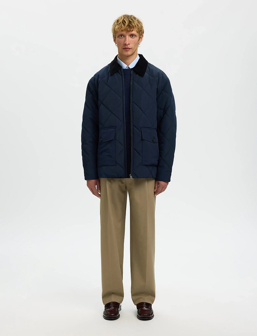 Selected - SLHCARLOS QUILTED JKT - frühlingsjacken - sky captain - 4