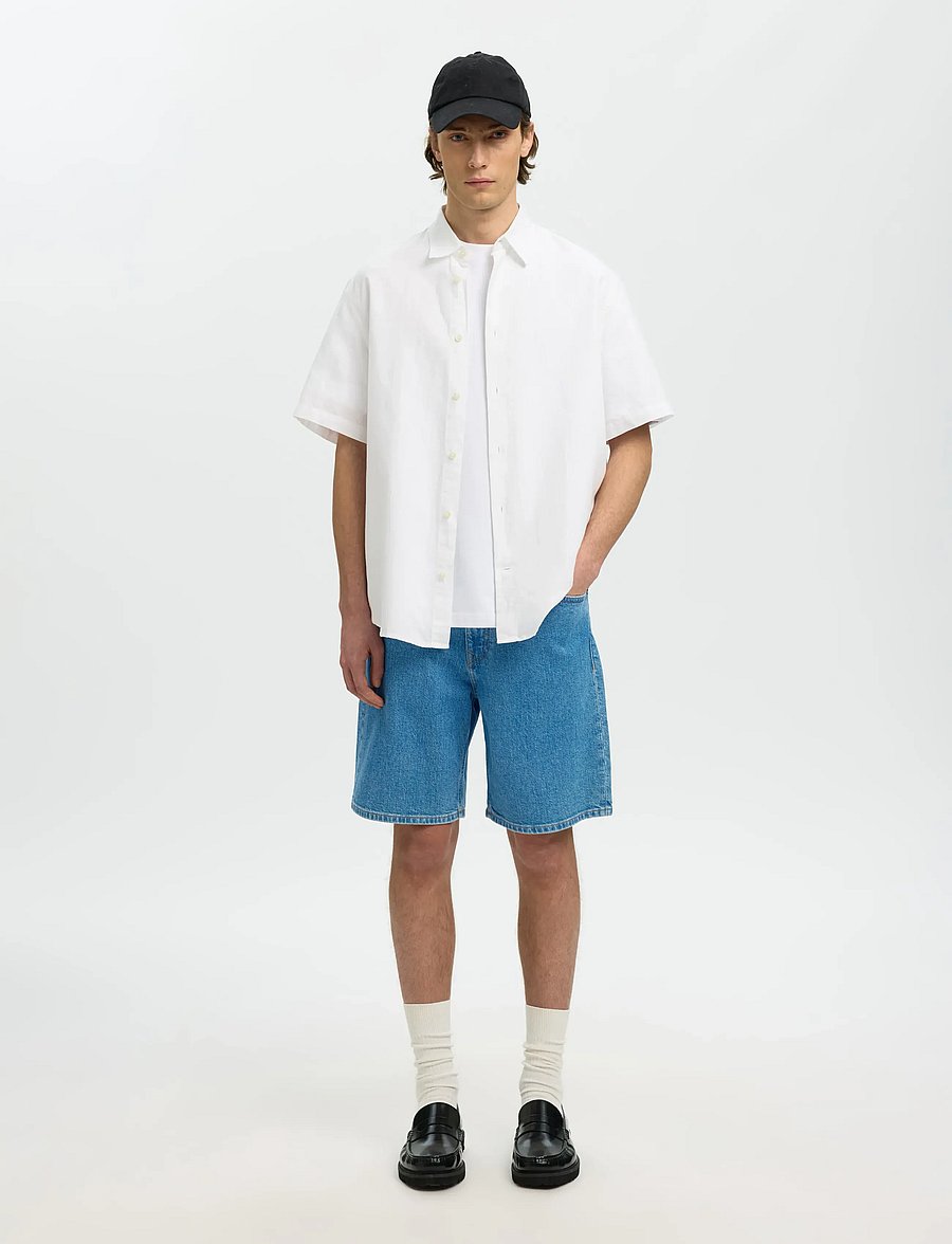 Selected - SLMREG ALEX L.BLUE 701 DENIM SHORTS NOOS - jeansshorts - light blue denim - 3