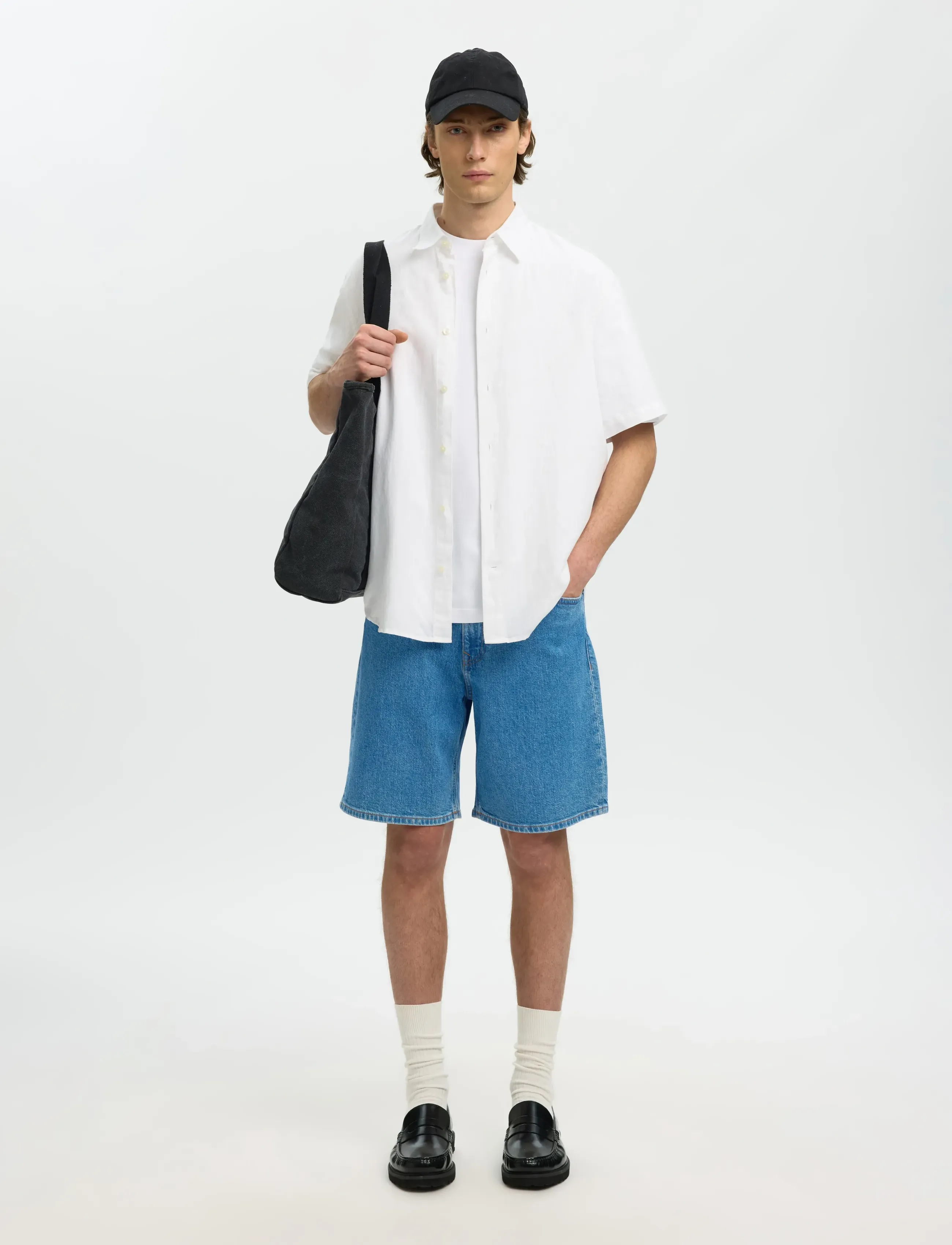 Selected - SLMREG ALEX L.BLUE 701 DENIM SHORTS NOOS - jorts - light blue denim - 5