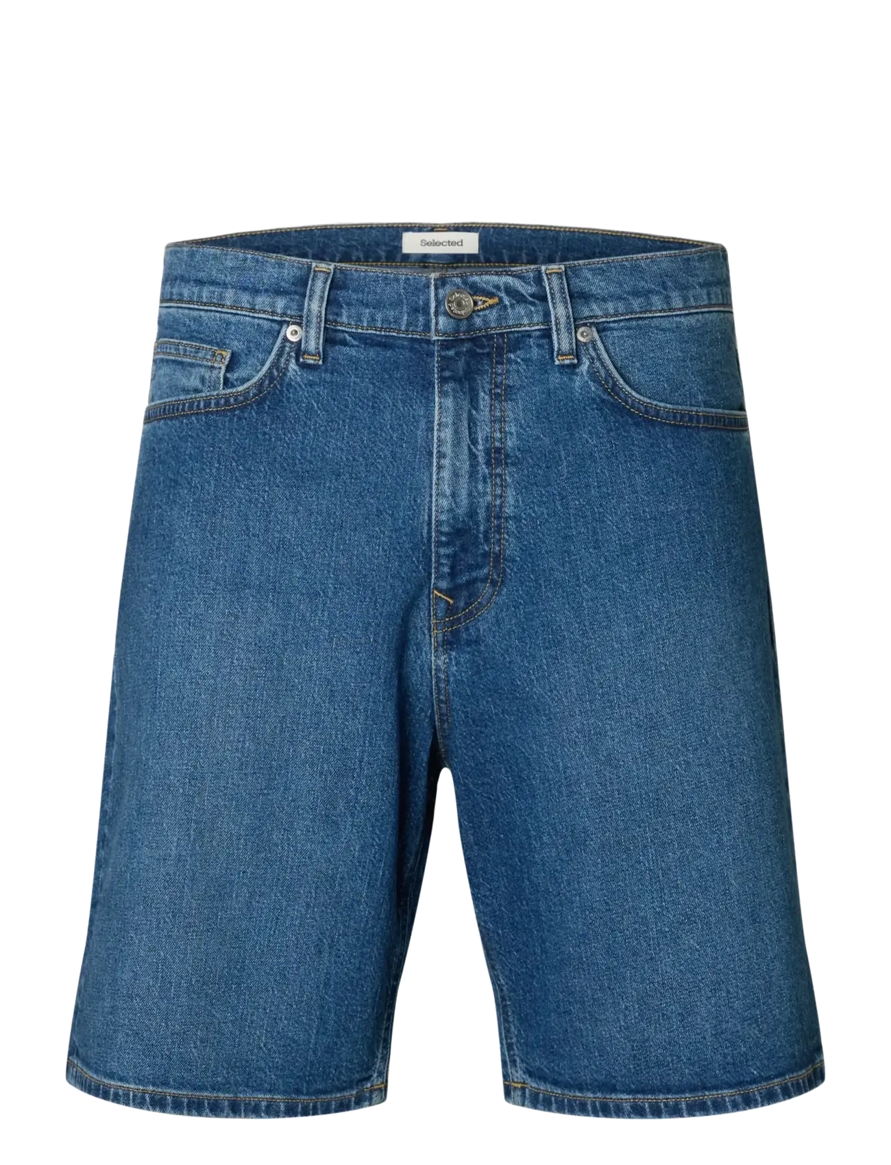 Selected SLMREG ALEX M.BLUE 702 DENIM SHORTS NOOS - Shorts - MEDIUM BLUE DENIM / blue