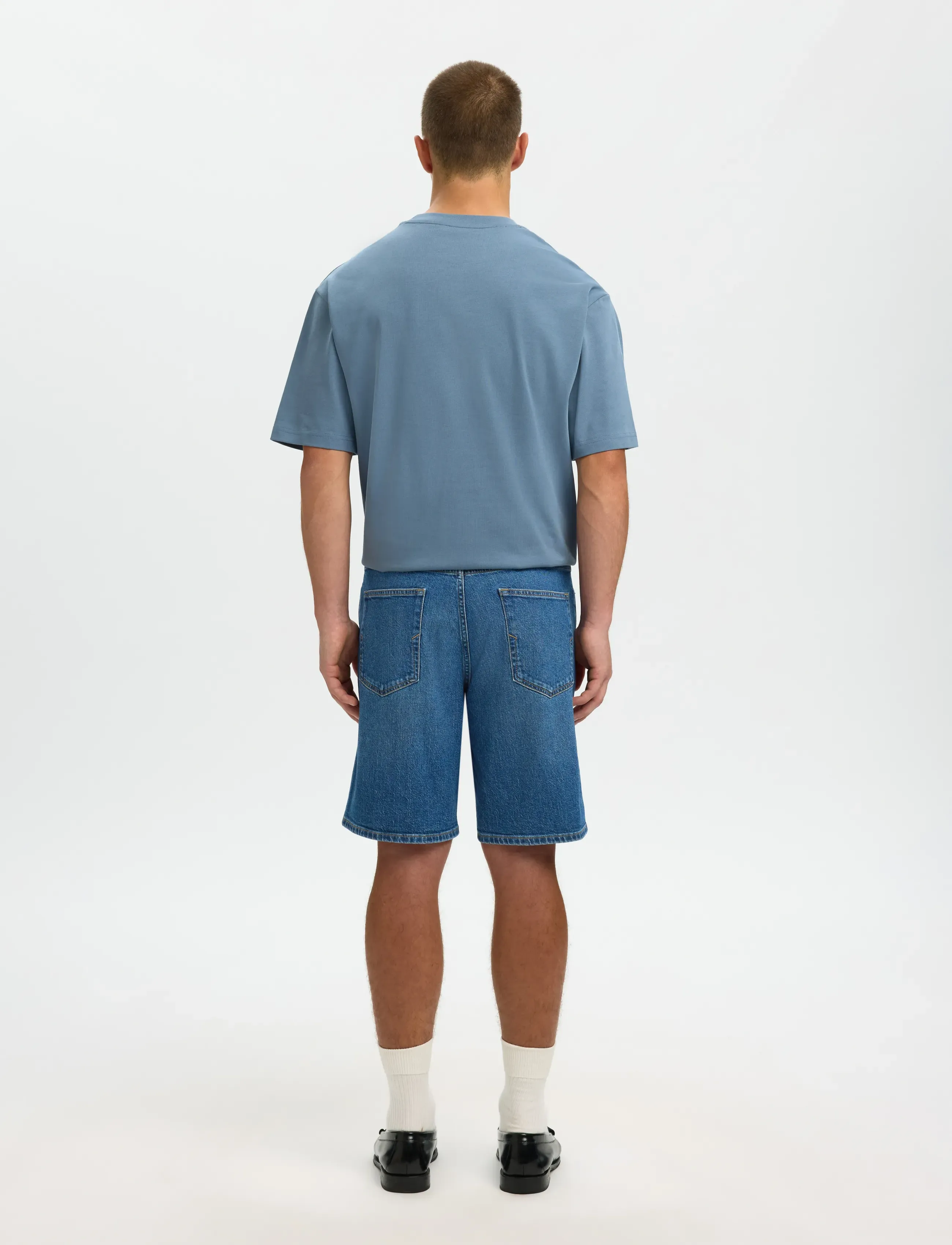 Selected - SLMREG ALEX M.BLUE 702 DENIM SHORTS NOOS - jeansshorts - medium blue denim - 2