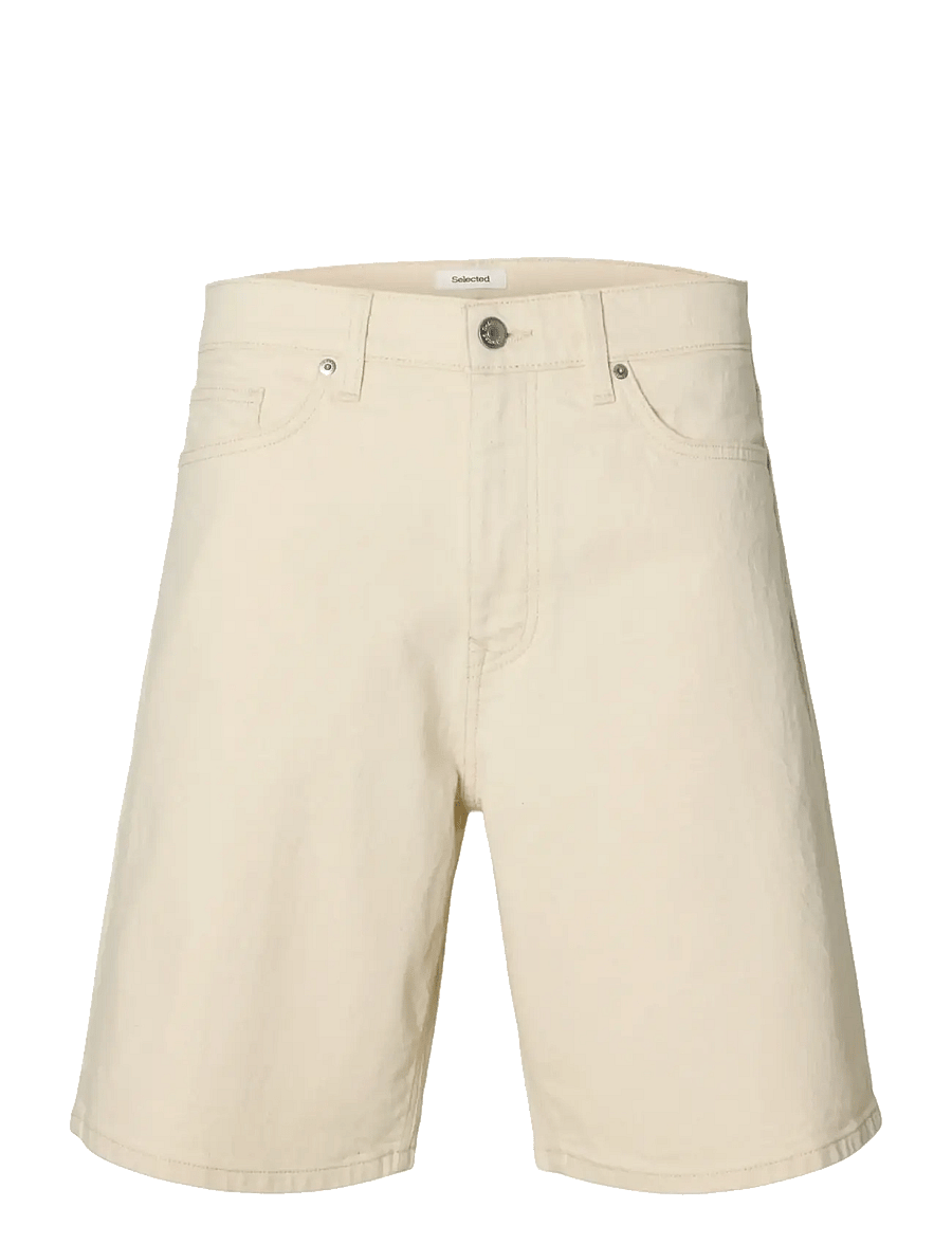 Selected - SLMREG ALEX ECRU 704 DENIM SHORT NOOS - jorts - ecru - 1