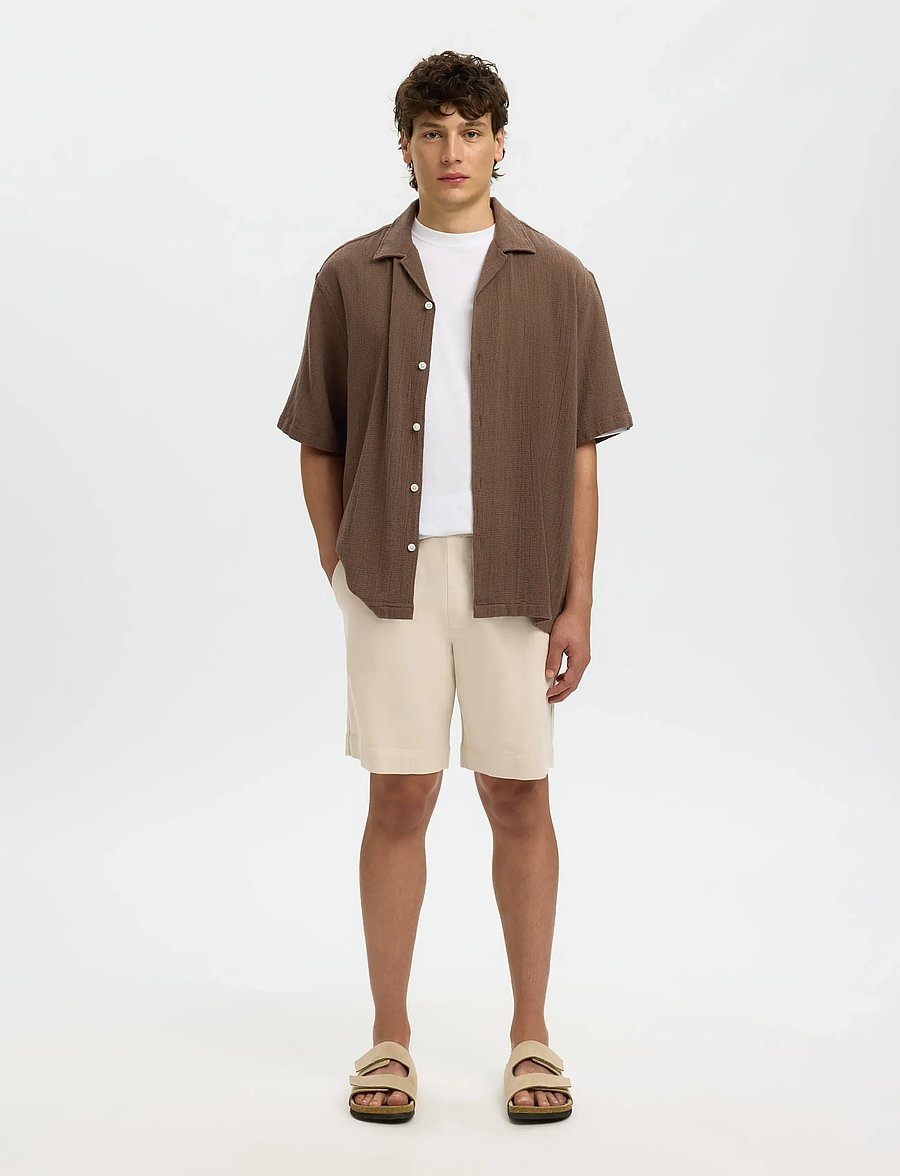 Selected - SLHREGULAR-HARVEY SUMMER SHORTS - freizeitshorts - oatmeal - 3