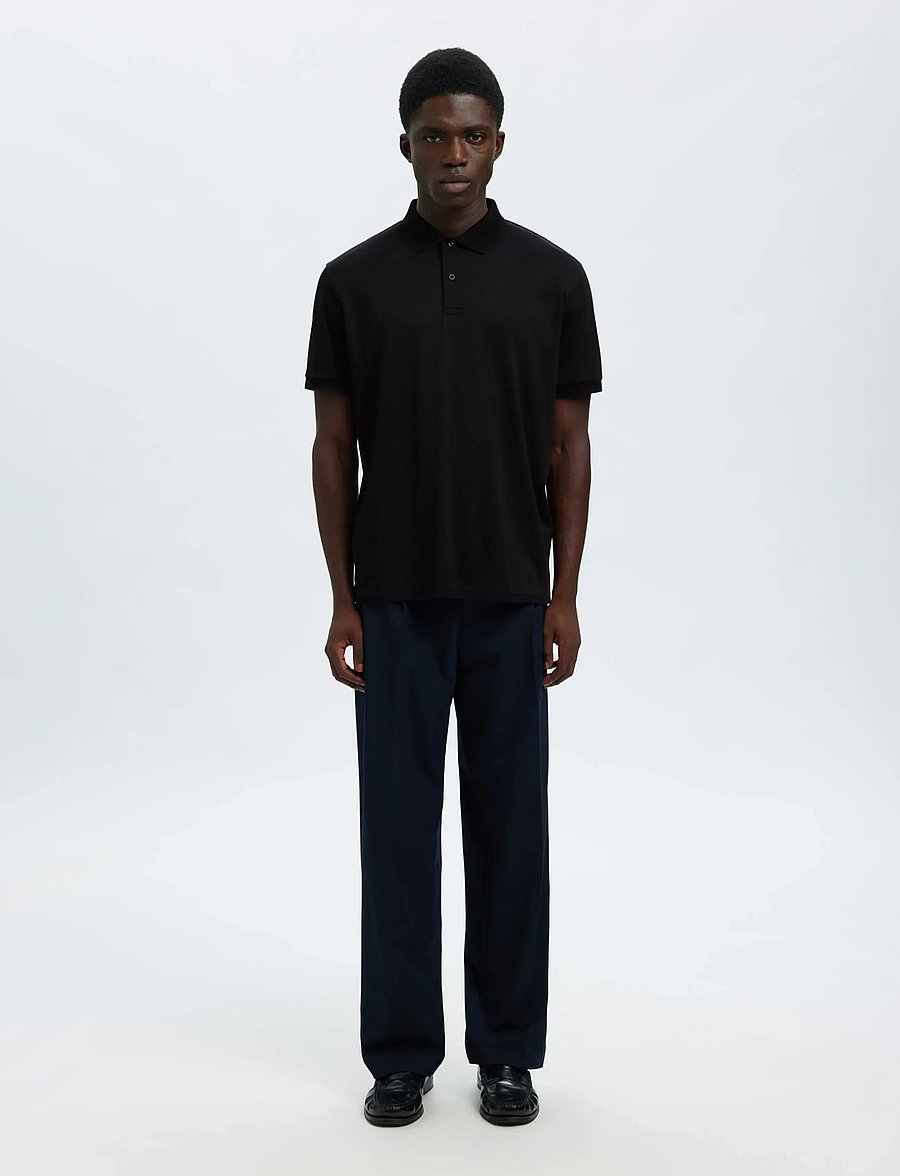 Selected - SLMFAVE BUTTON SS POLO NOOS - polo marškinėliai trumpomis rankovėmis - black - 3