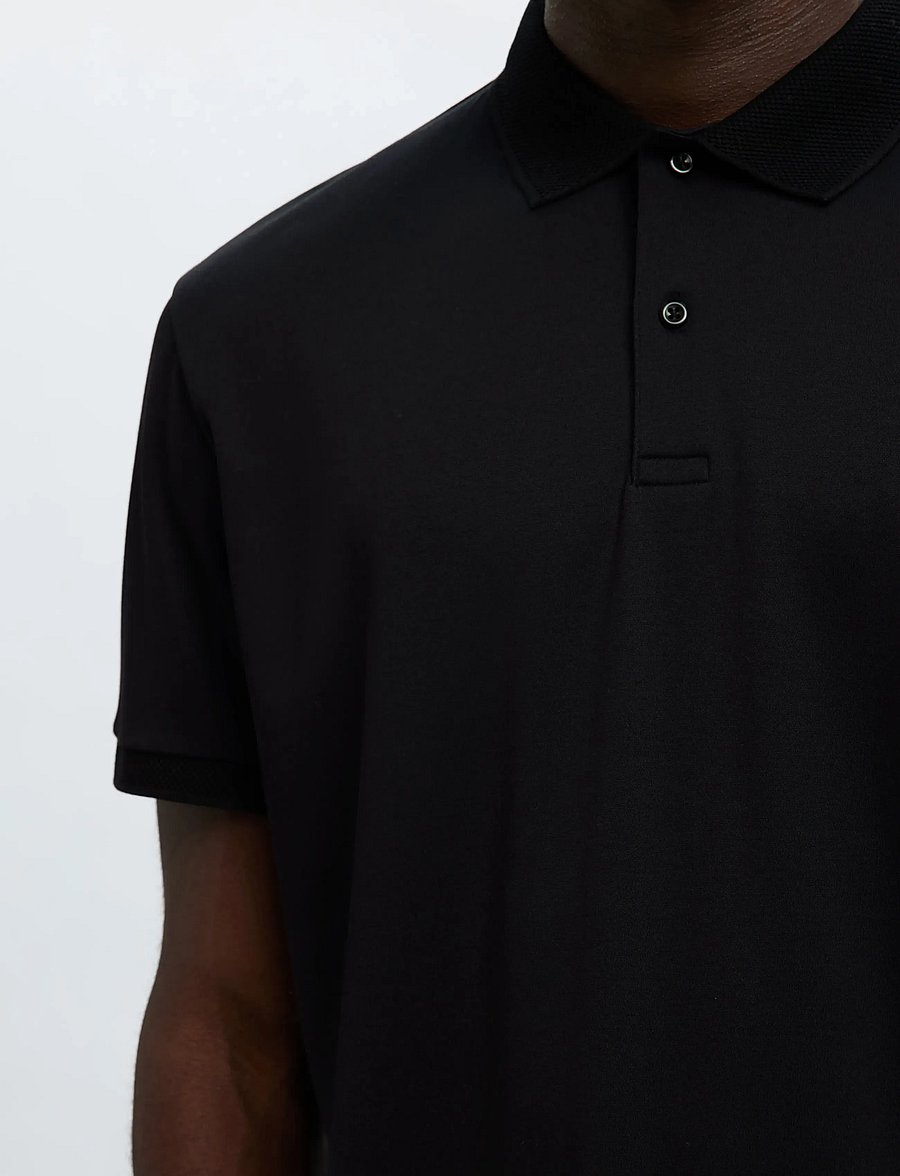Selected - SLMFAVE BUTTON SS POLO NOOS - polo marškinėliai trumpomis rankovėmis - black - 4