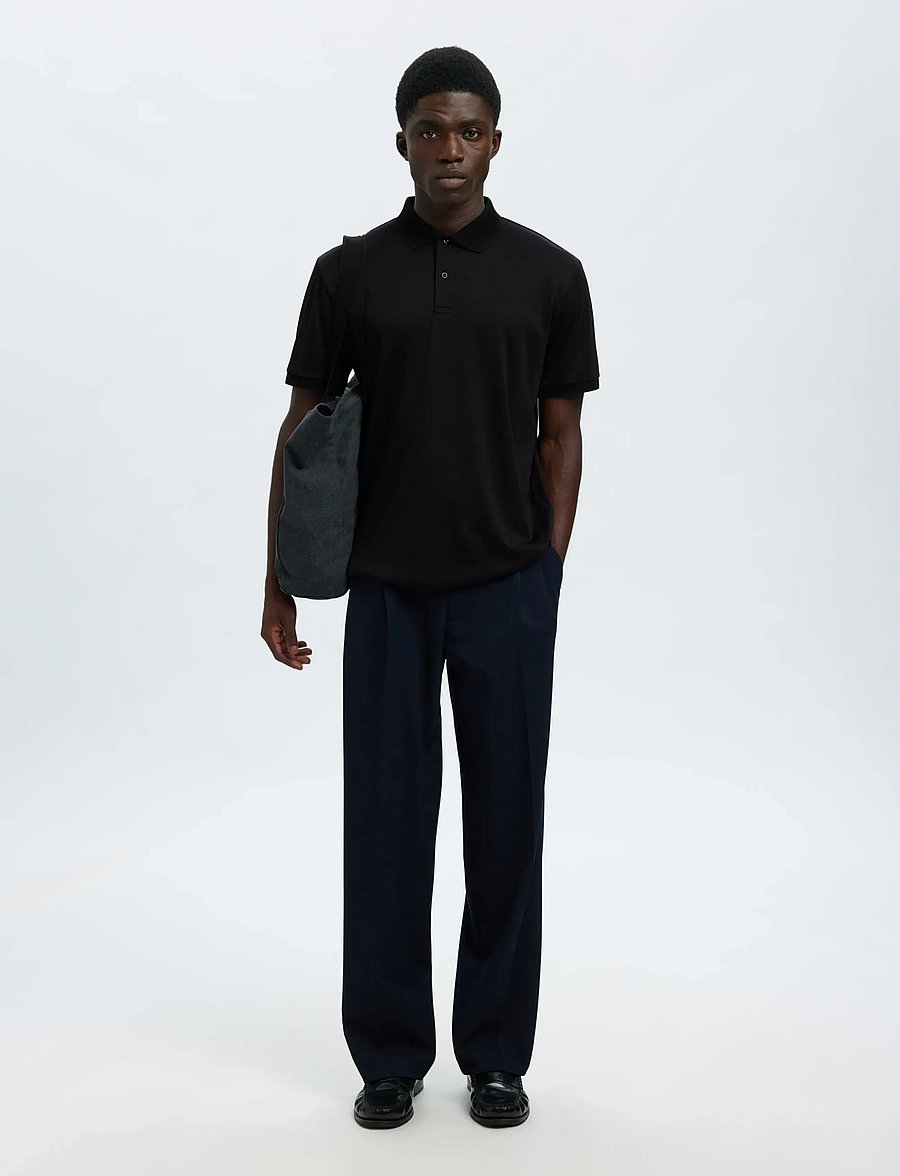 Selected - SLMFAVE BUTTON SS POLO NOOS - polo marškinėliai trumpomis rankovėmis - black - 5