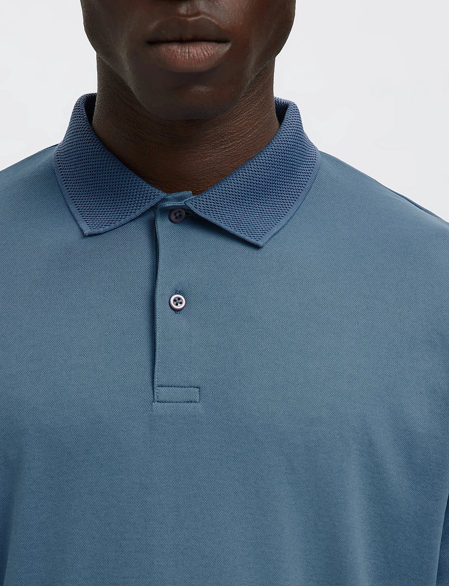 Selected - SLHFAVE BUTTON SS POLO NOOS - kurzärmelig - blue mirage - 2