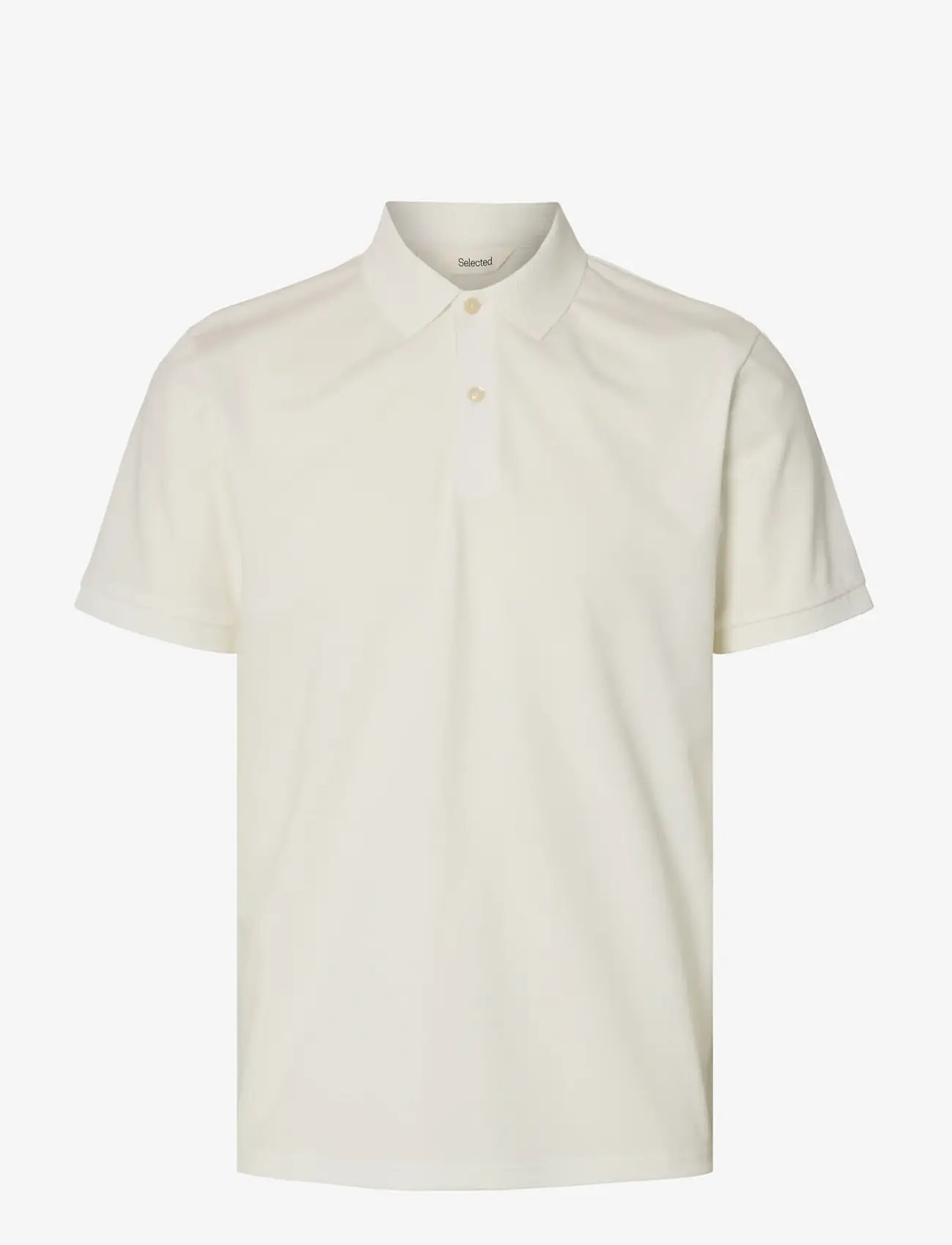 Selected - SLMFAVE BUTTON SS POLO NOOS - kortærmede poloer - cloud dancer - 1