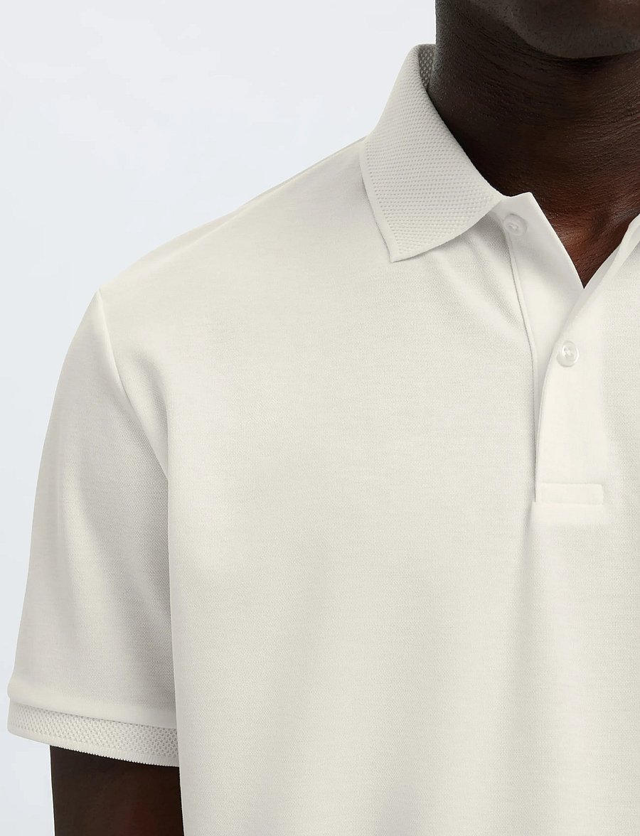 Selected - SLMFAVE BUTTON SS POLO NOOS - kortærmede poloer - cloud dancer - 4